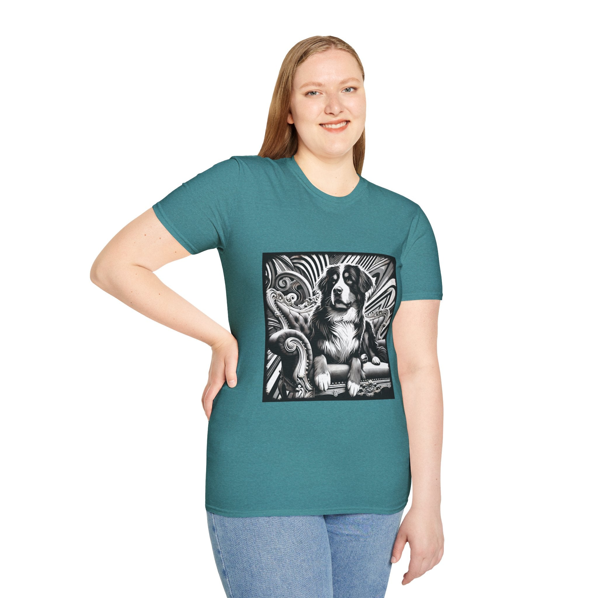 Bernese Mountain Dog B&W Bold | Unisex Dog T-Shirt