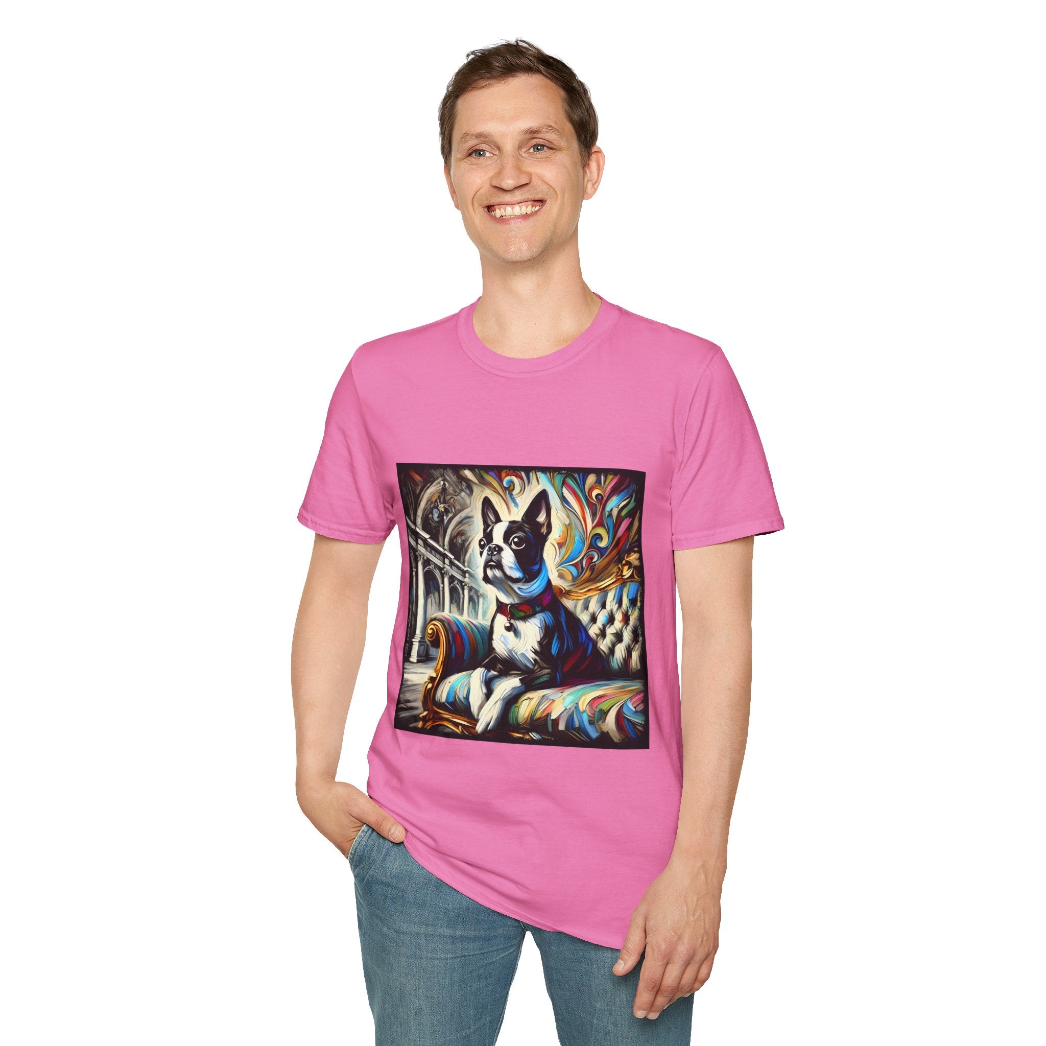 Boston Terrier Bold Swirl | Unisex Dog T-Shirt