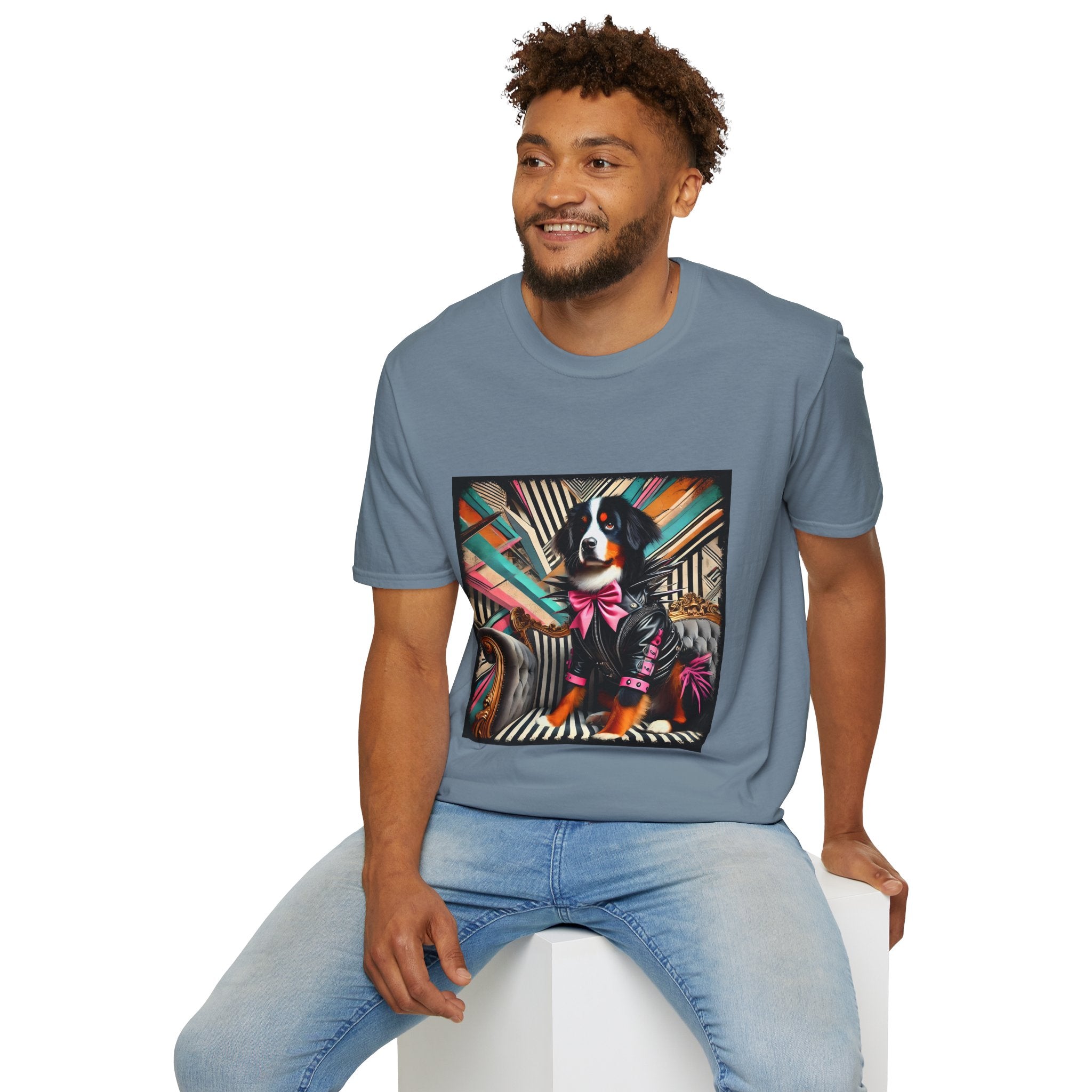 Bernese Mountain Dog Bold Rocker| Unisex Dog T-Shirt