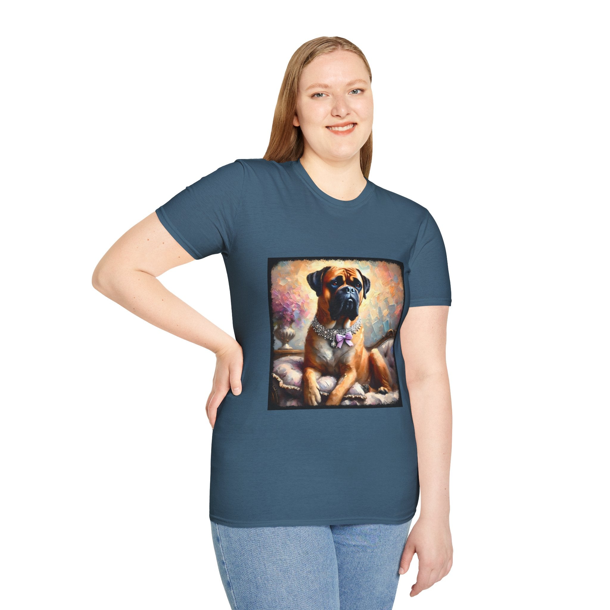 Bullmastiff Purple Bow Classic | Unisex Dog T-Shirt