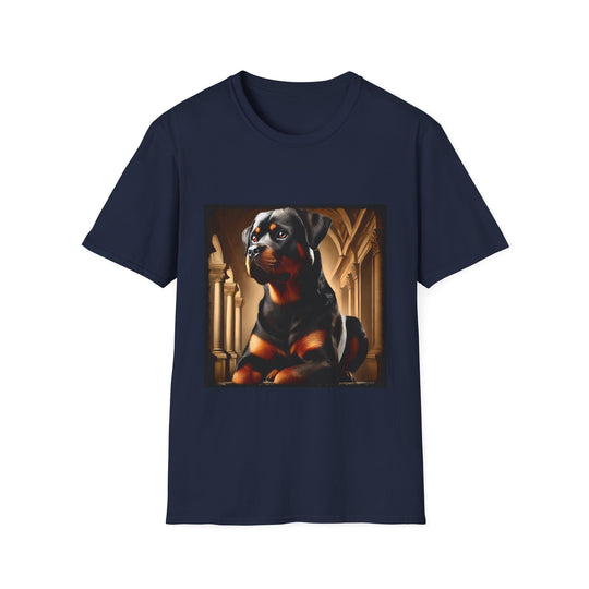 Rottweiler Posh Pose design dog lover unisex t-shirt in navy