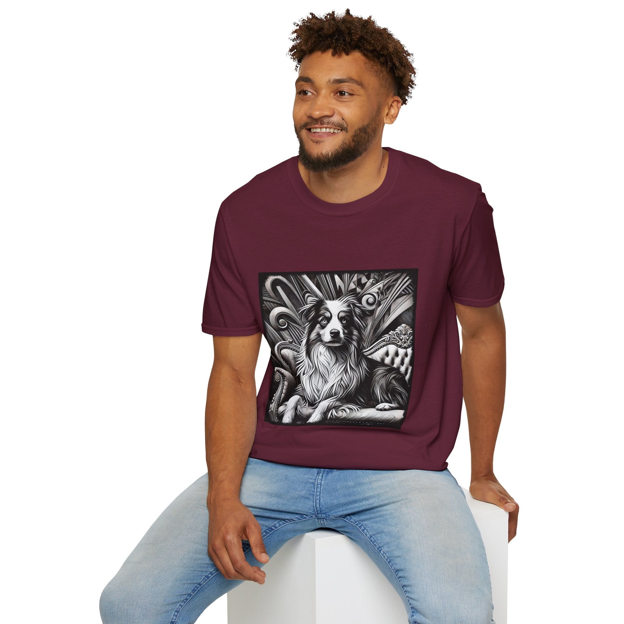 Australian Shepherd B&W Bold | Unisex Dog T-Shirt