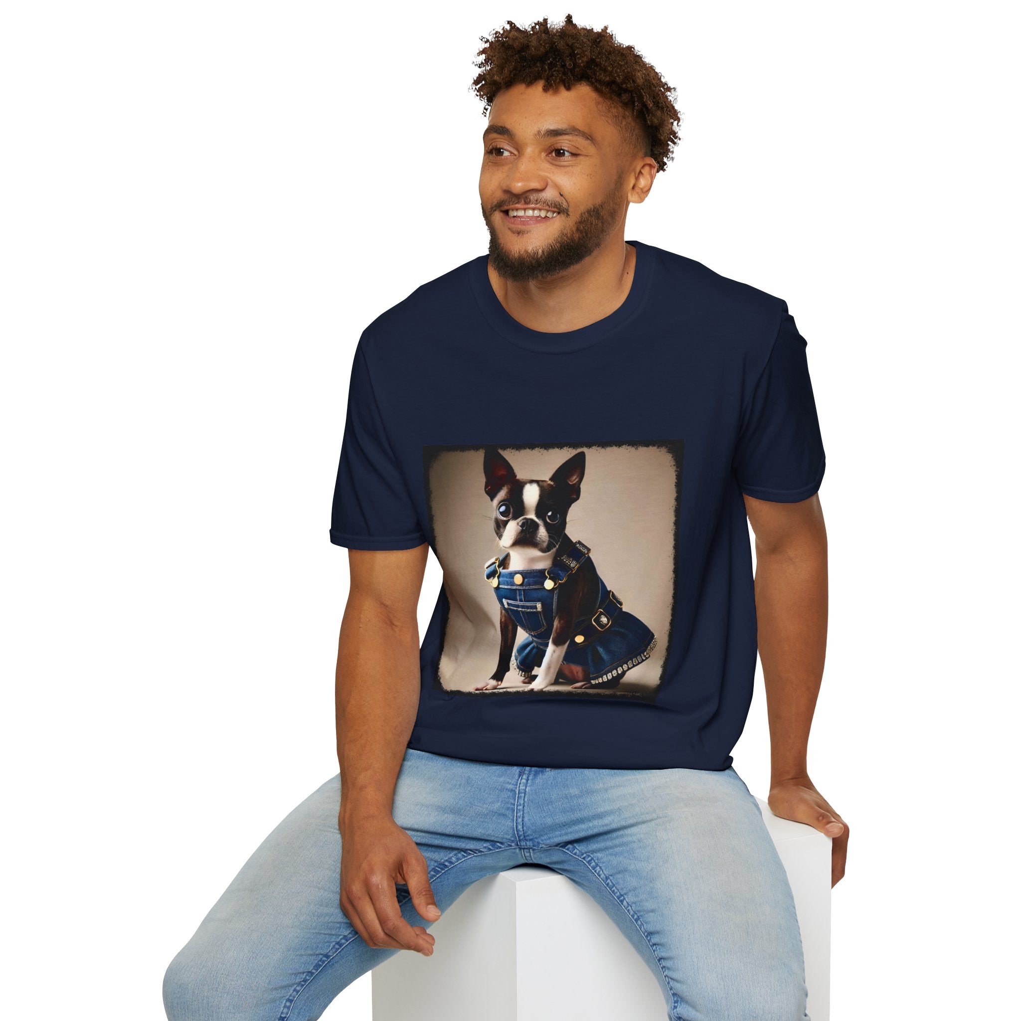 Boston Terrier Jean Dream | Unisex Dog T-Shirt
