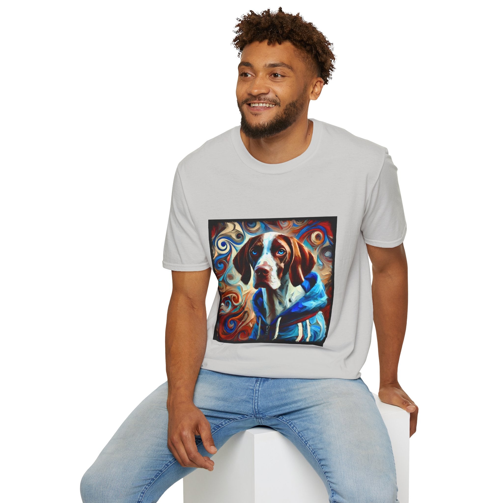 German Shorthaired Pointer Comfy Swirl | Unisex Dog T-Shirt