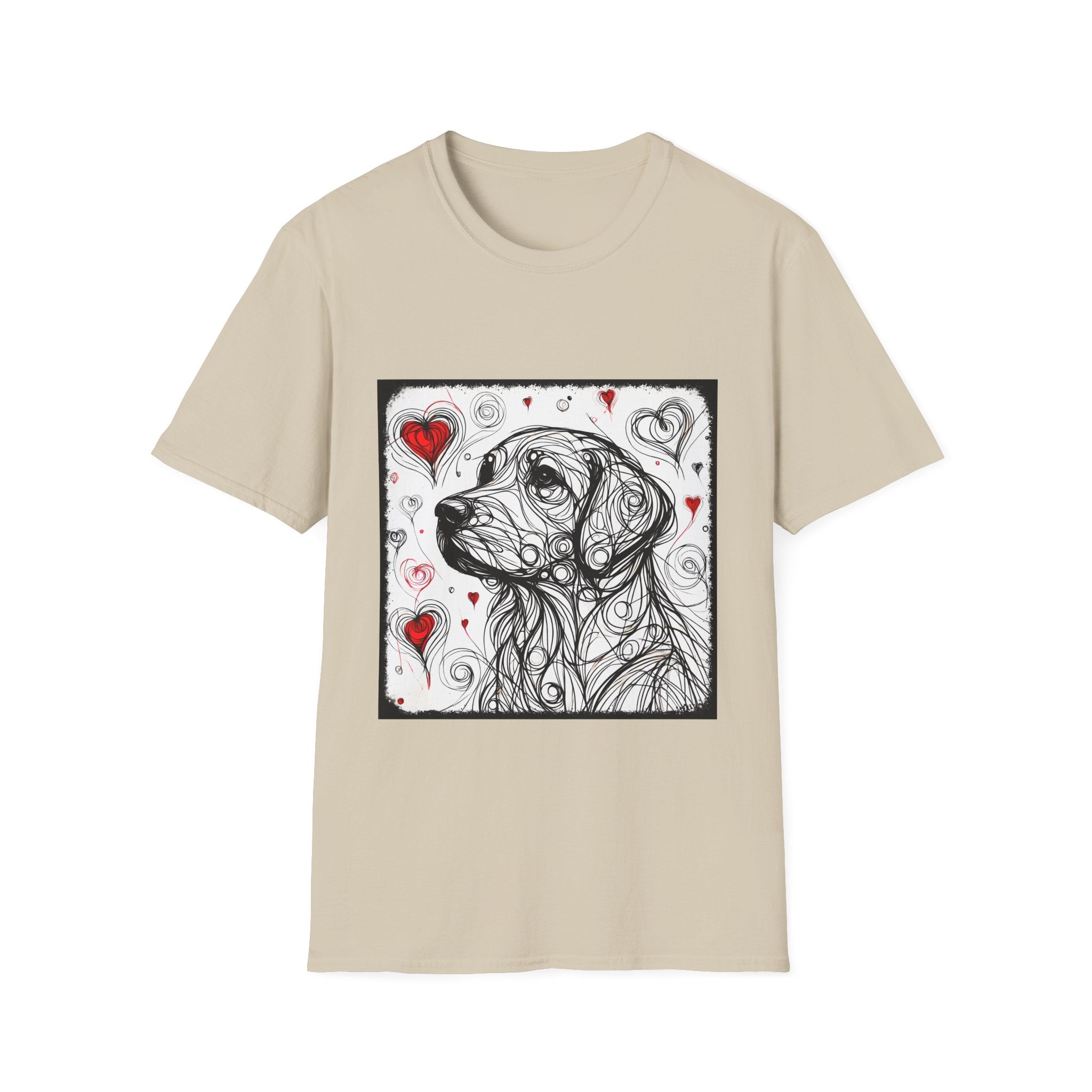 Golden Retriever Shirt | Bold Heart Sketch Dog Lover Tee