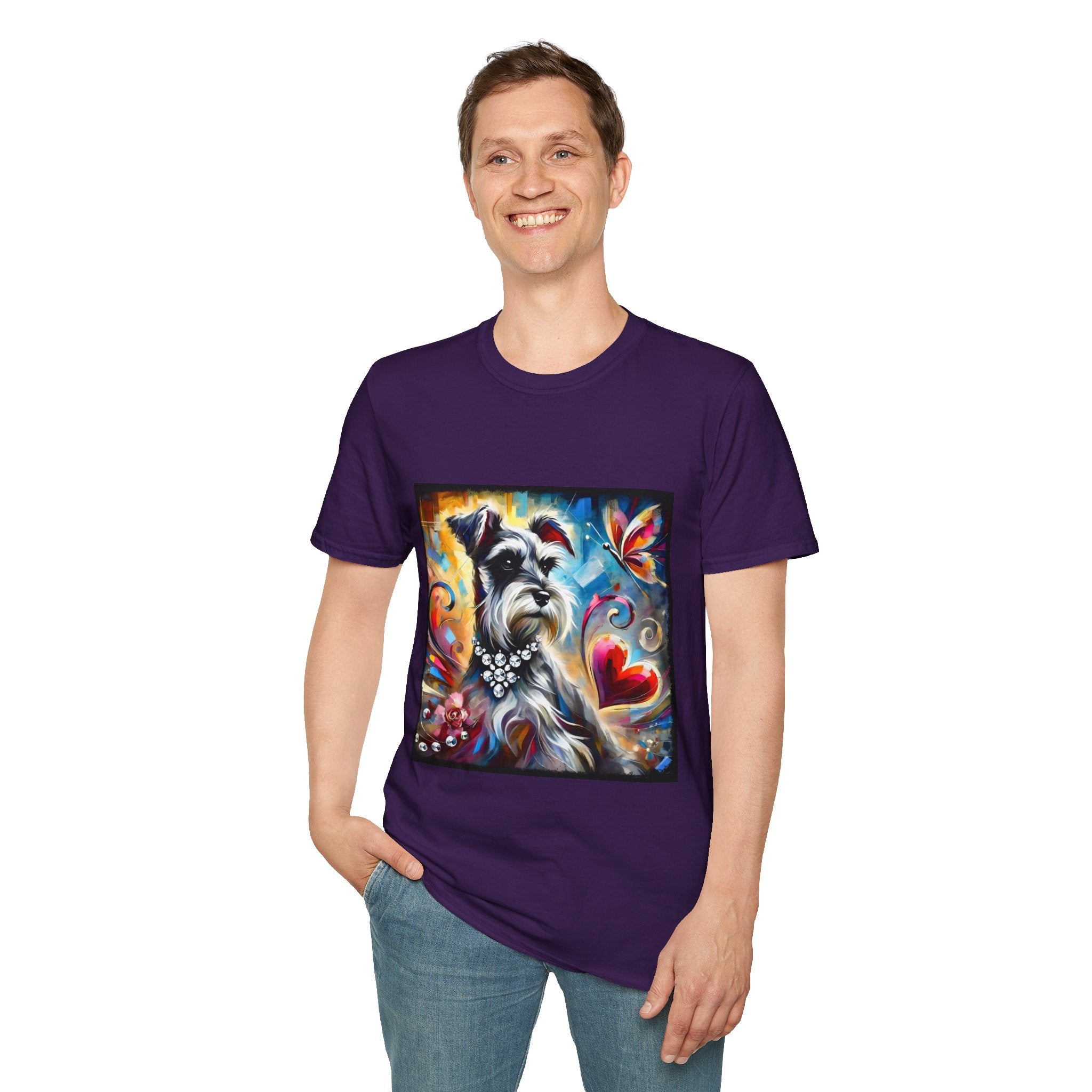 Schnauzer Bold Butterfly Classic | Unisex Dog T-Shirt