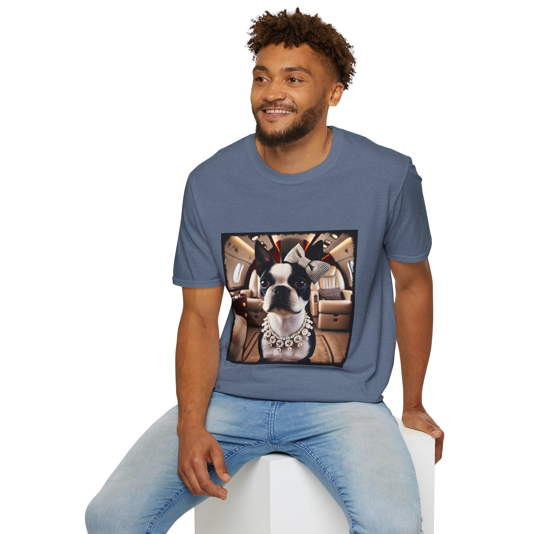 Boston Terrier Jet Setter | Unisex Dog T-Shirt