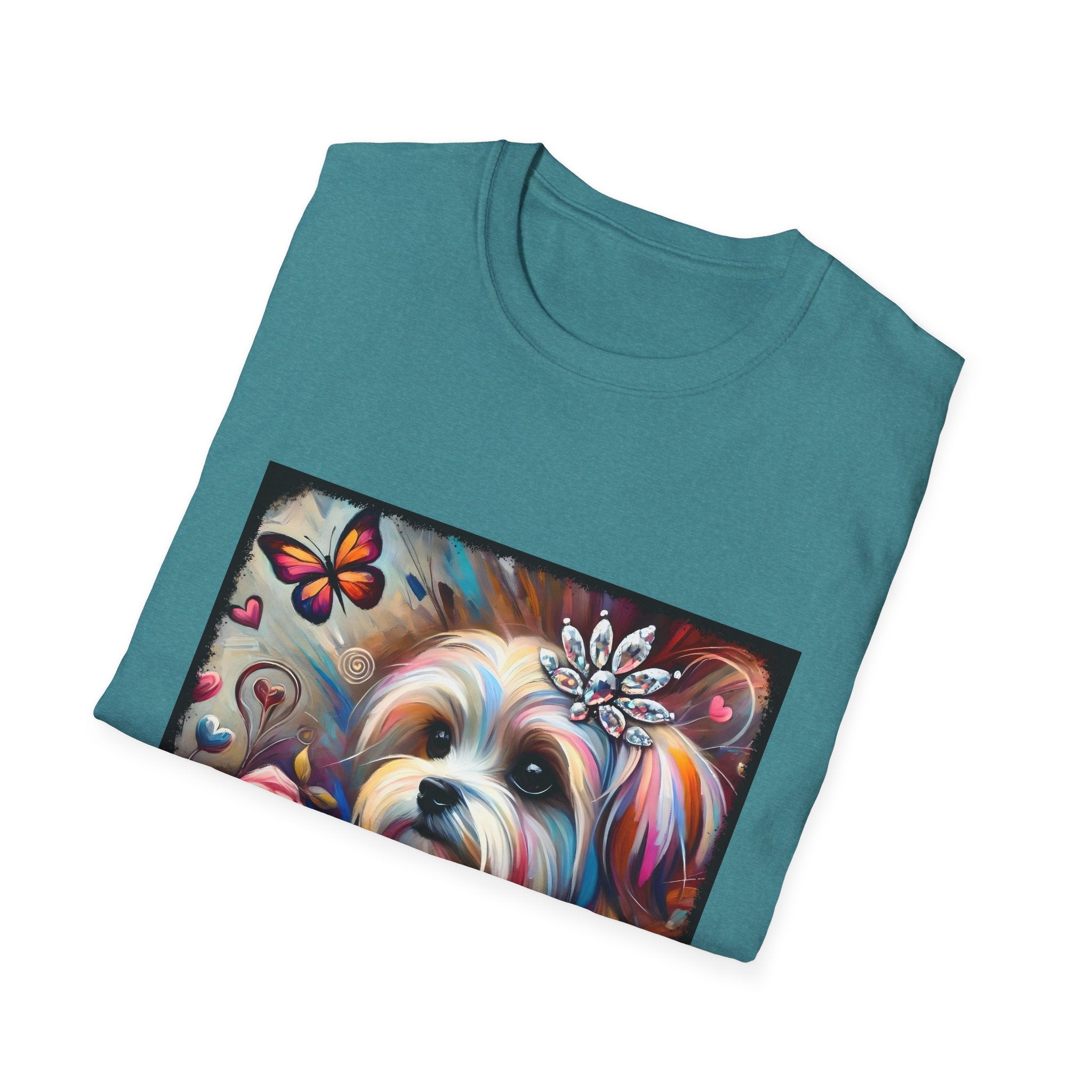 Maltese Diamond Heart Classic | Unisex Dog T-Shirt
