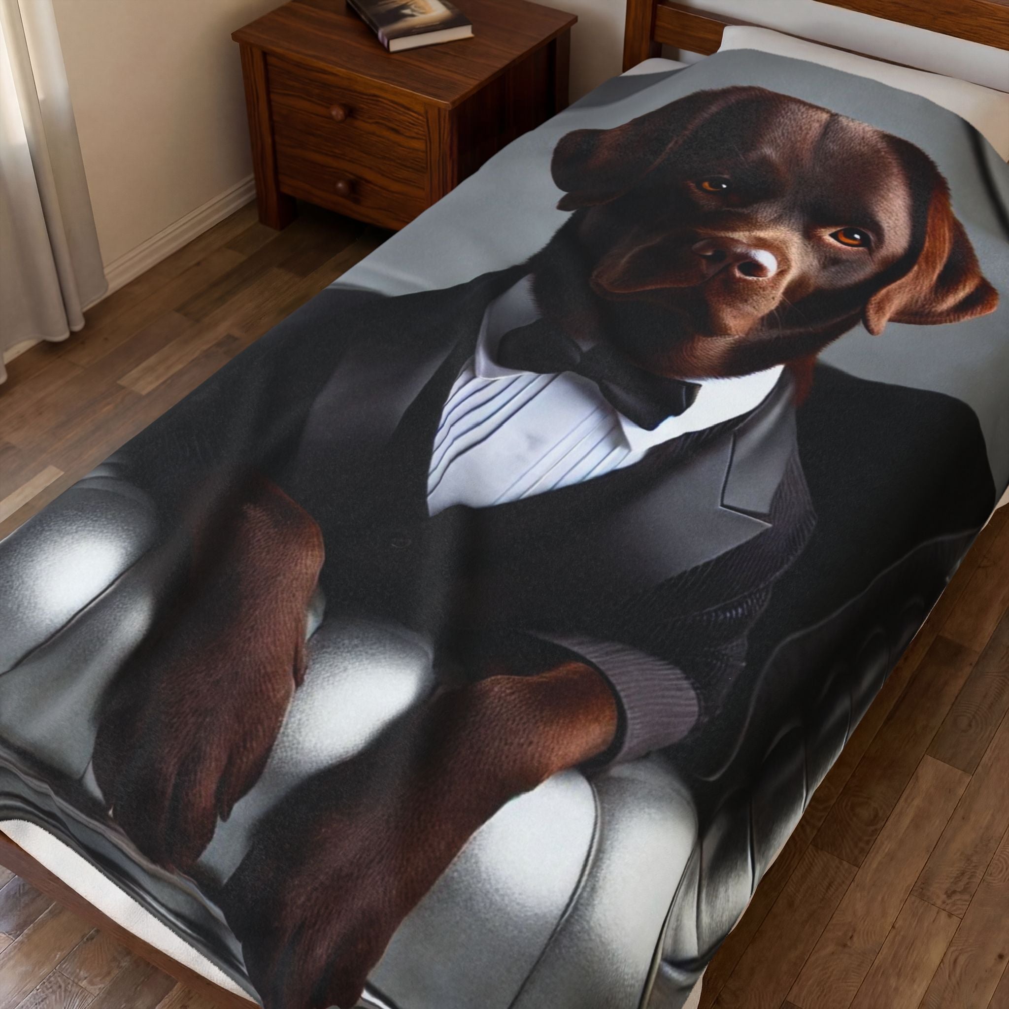 Labrador Retriever Blanket | Chocolate Chap Dog Lover Gift