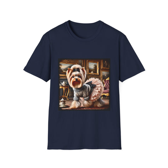 Yorkshire Terrier Mini Muse design dog lover unisex t-shirt in navy