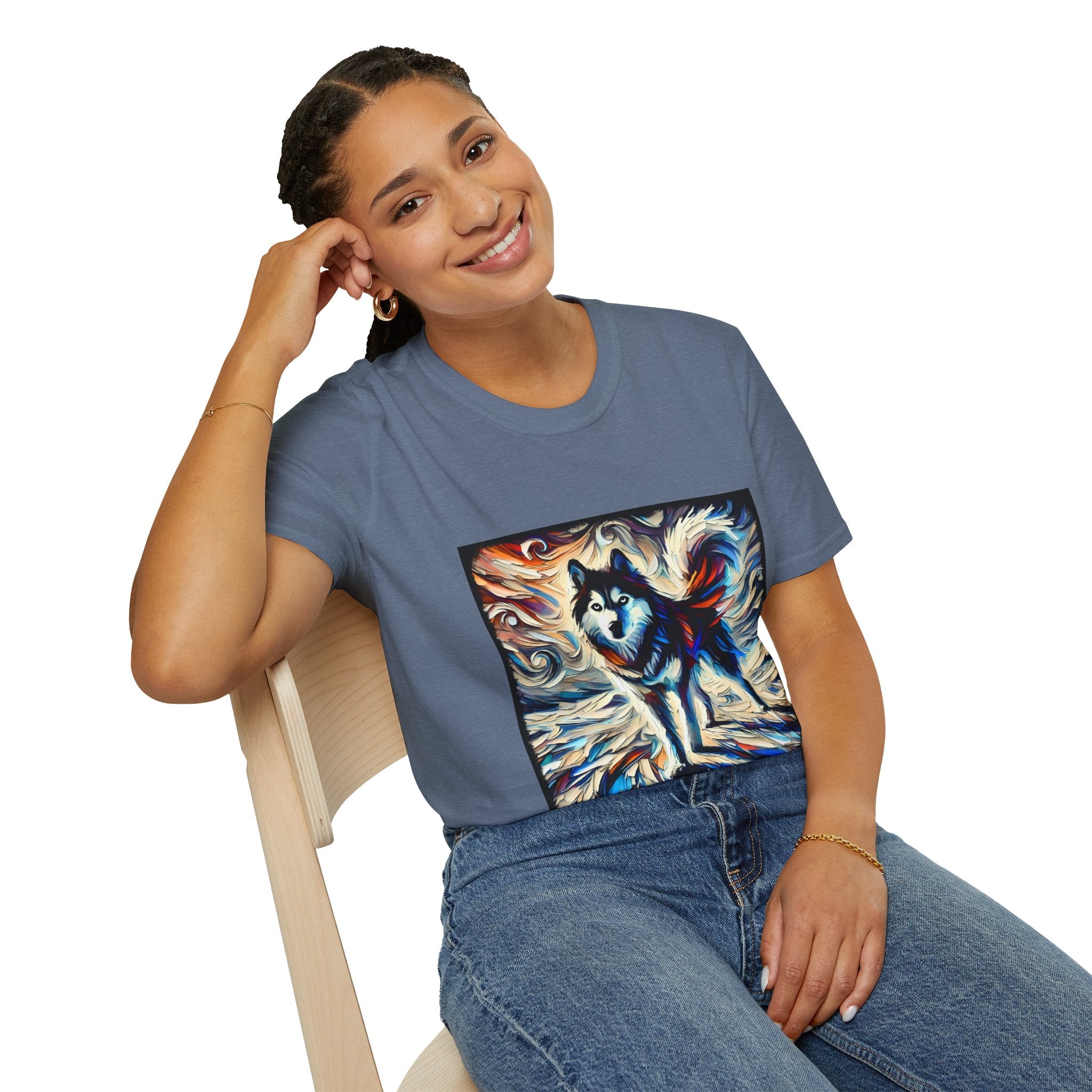 Siberian Husky Vivid Dream Swirl | Unisex Dog T-Shirt