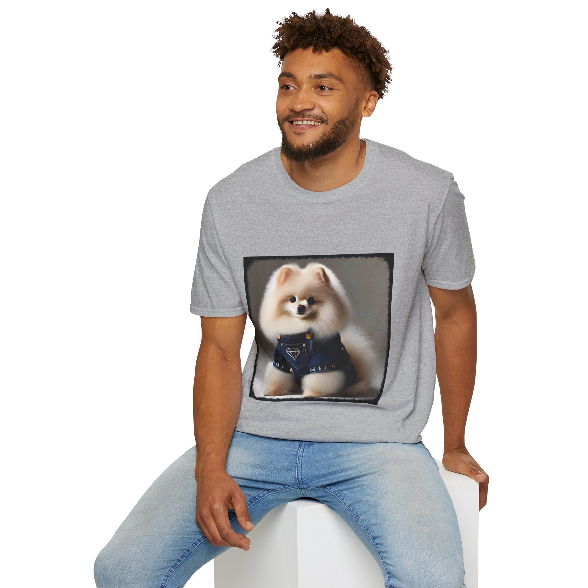 Pomeranian Pure Denim | Unisex Dog T-Shirt
