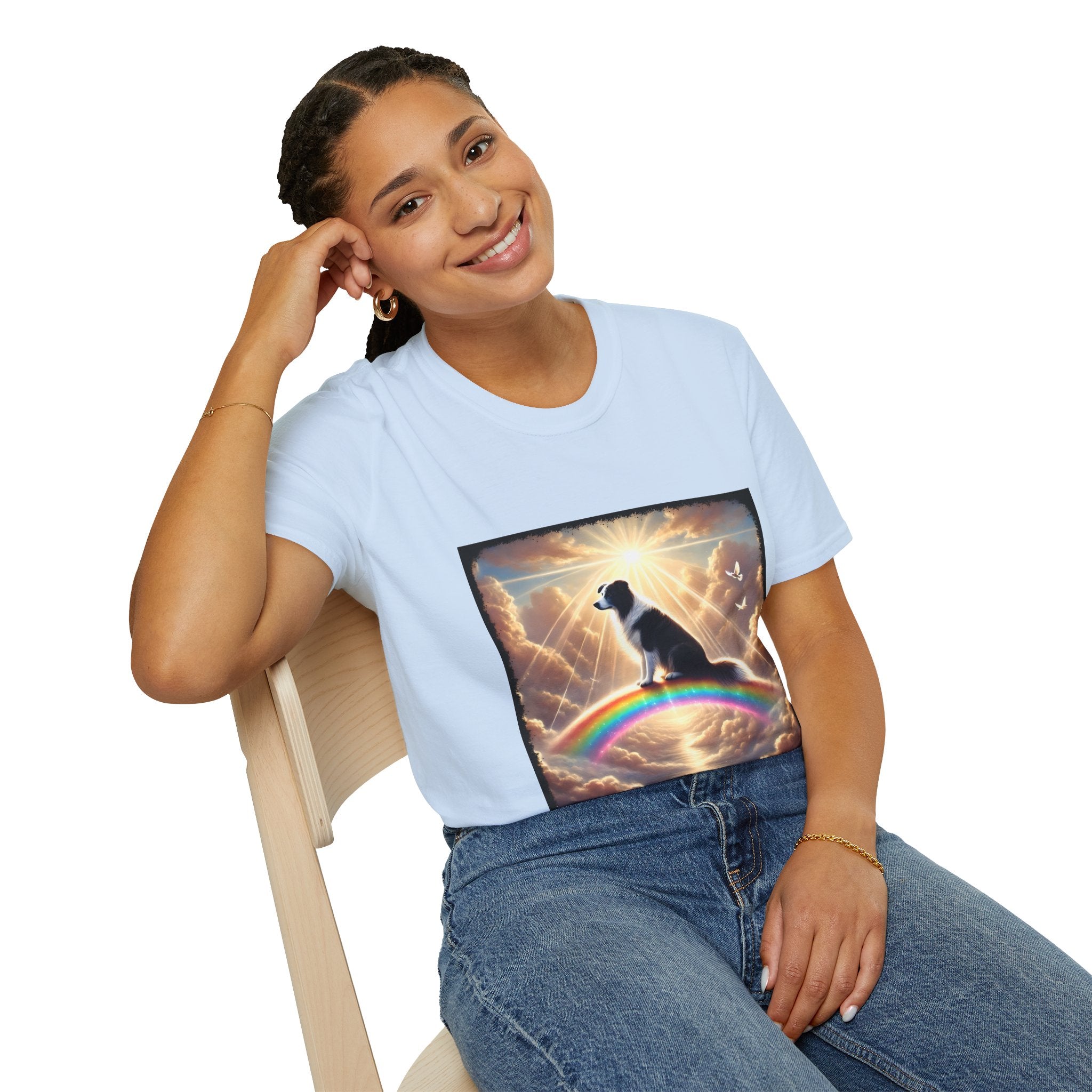 Border Collie Rainbow Bridge | Unisex Dog T-Shirt