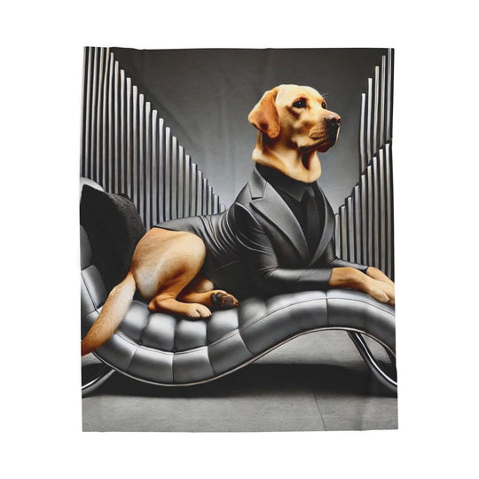 Labrador Retriever Blanket Dapper Dude Dog Lover Gift velveteen plush blanket