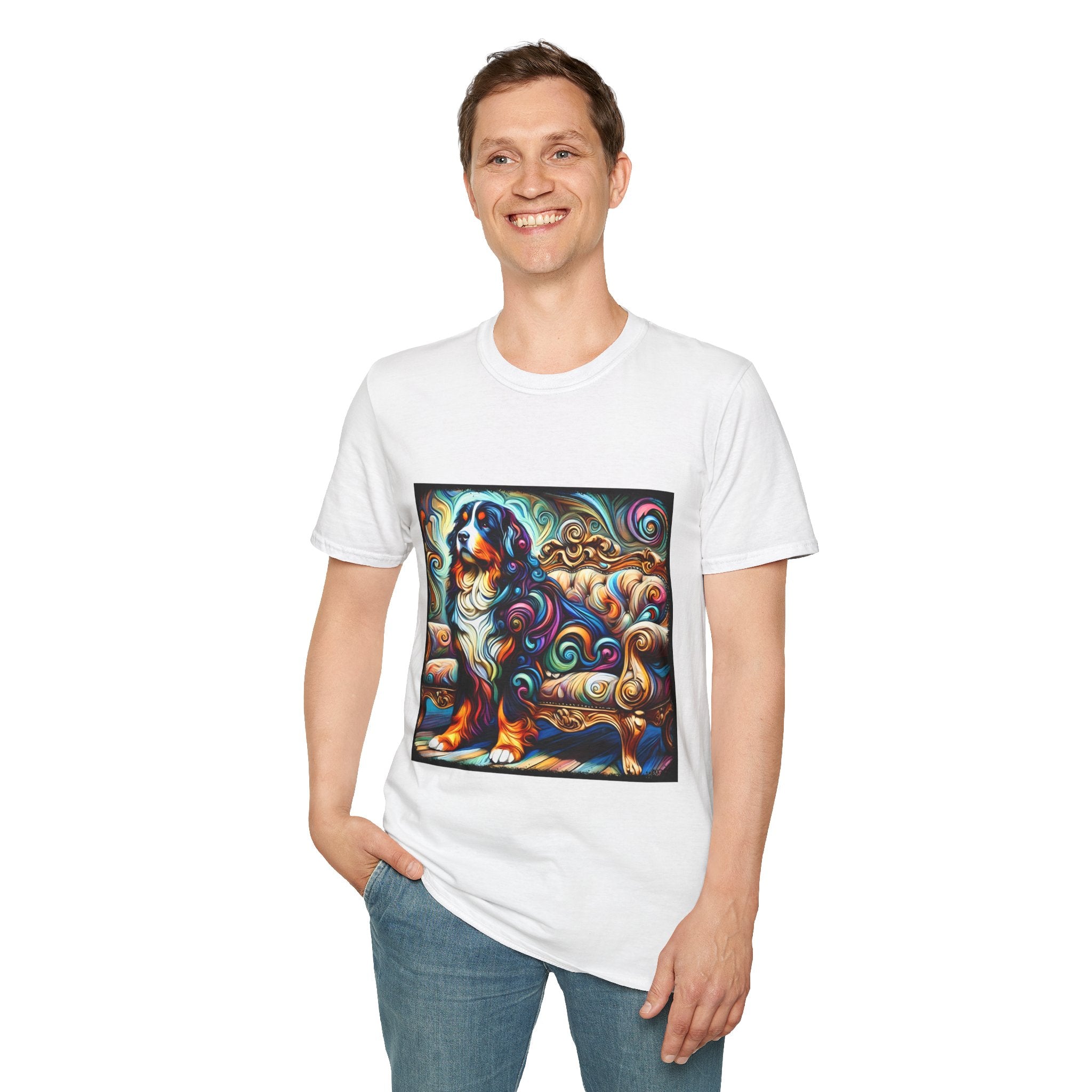 Bernese Mountain Dog Majestic Swirl | Unisex Dog T-Shirt