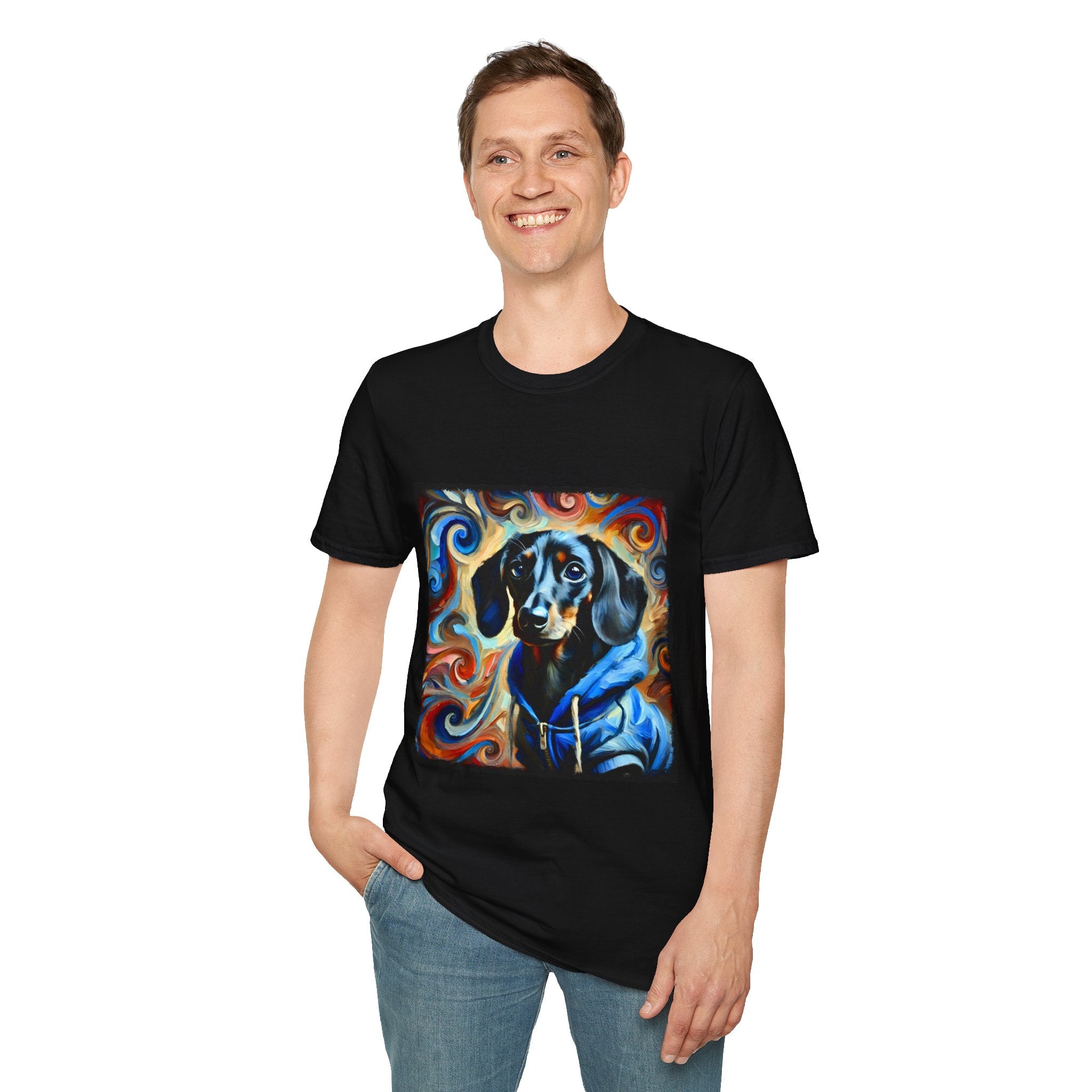 Dachshund Urban Edge Swirl | Unisex Dog T-Shirt