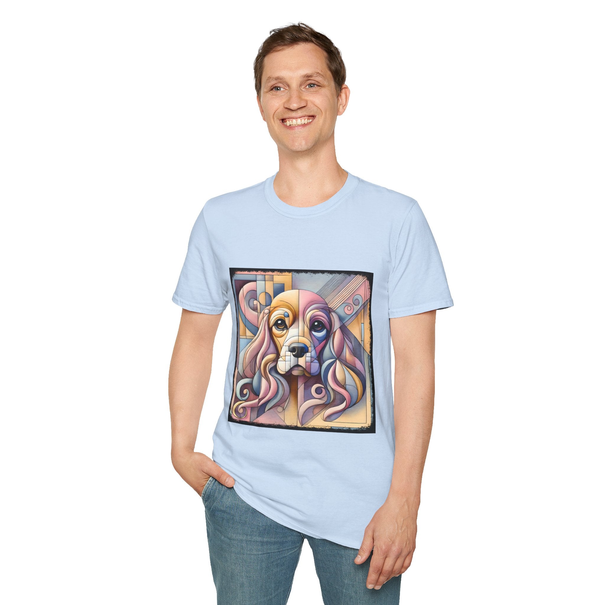 Cocker Spaniel Pastel Geometric | Unisex Dog T-Shirt