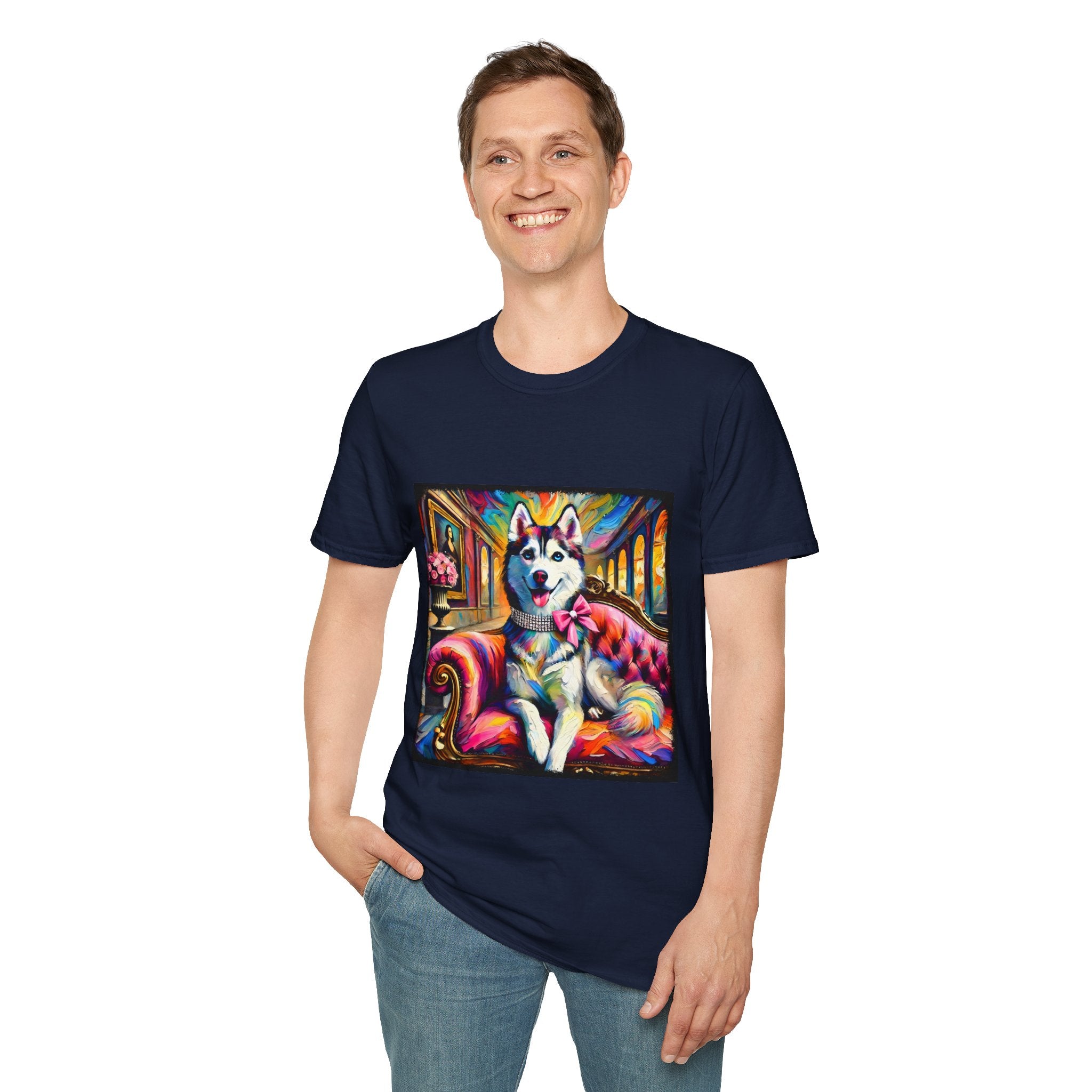 Siberian Husky Pink Princess Classic | Unisex Dog T-Shirt