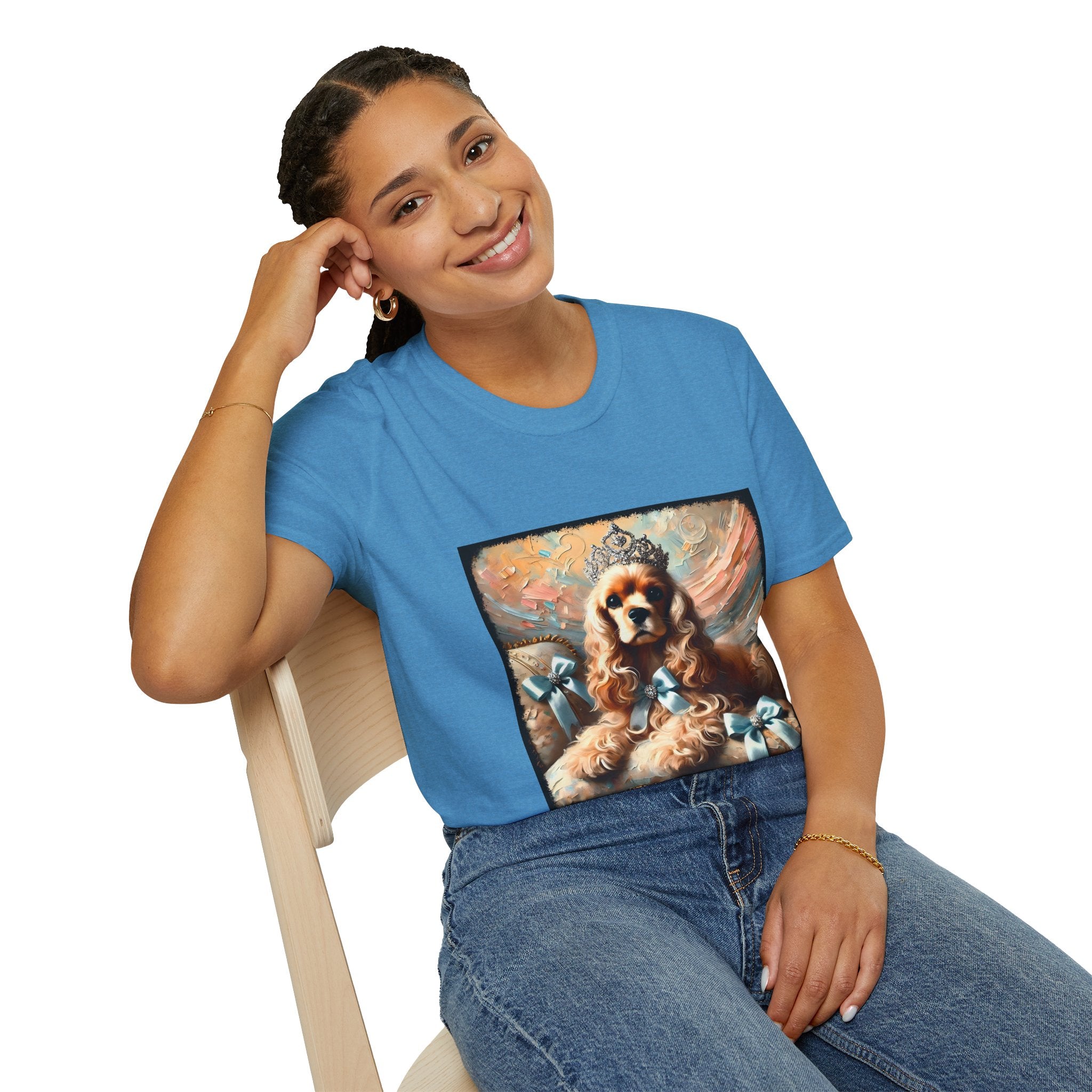 Cocker Spaniel Diamond Tiara Classic | Unisex Dog T-Shirt