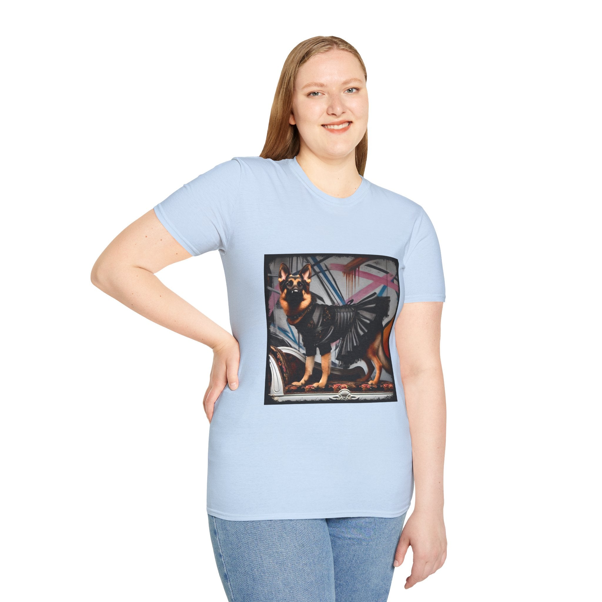 German Shepherd Leather Rebel | Unisex Dog T-Shirt