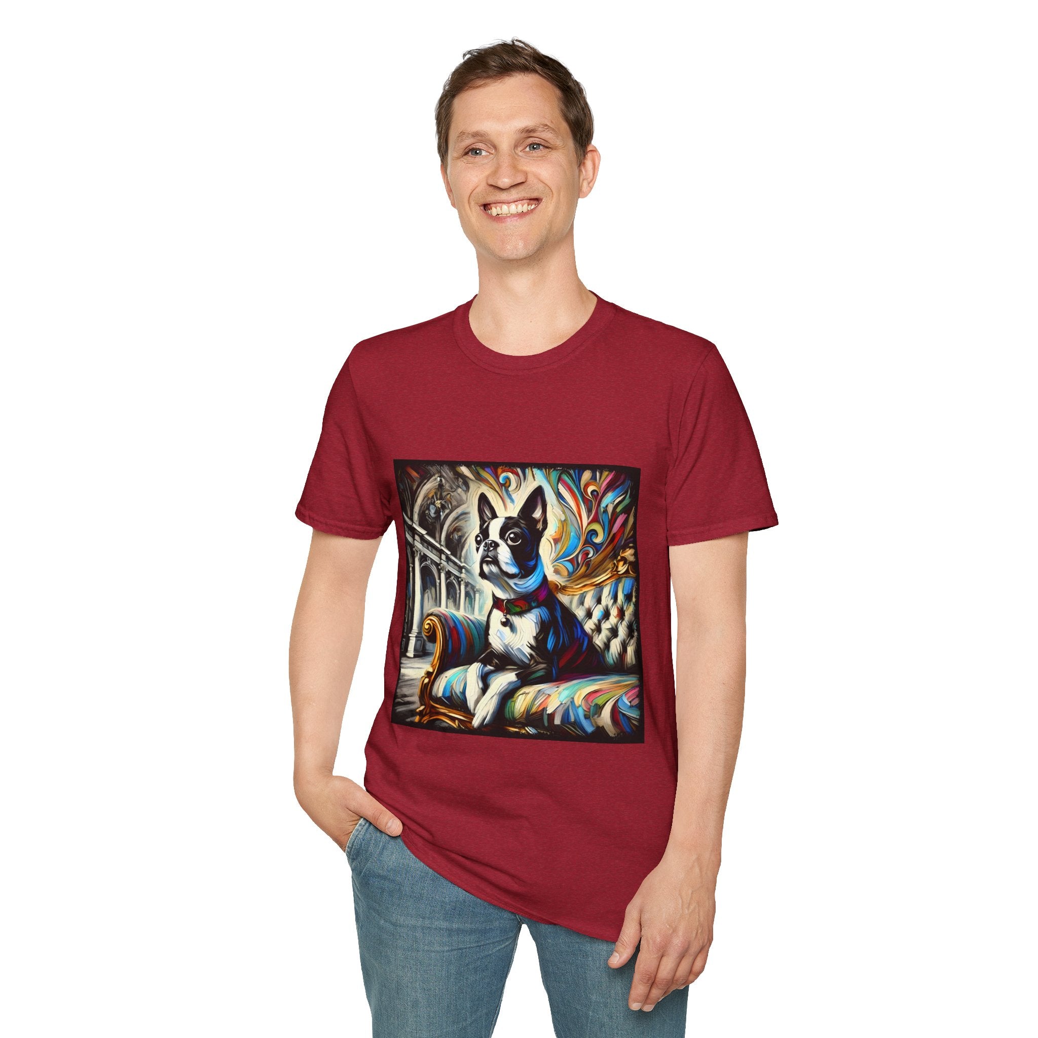 Boston Terrier Bold Swirl | Unisex Dog T-Shirt