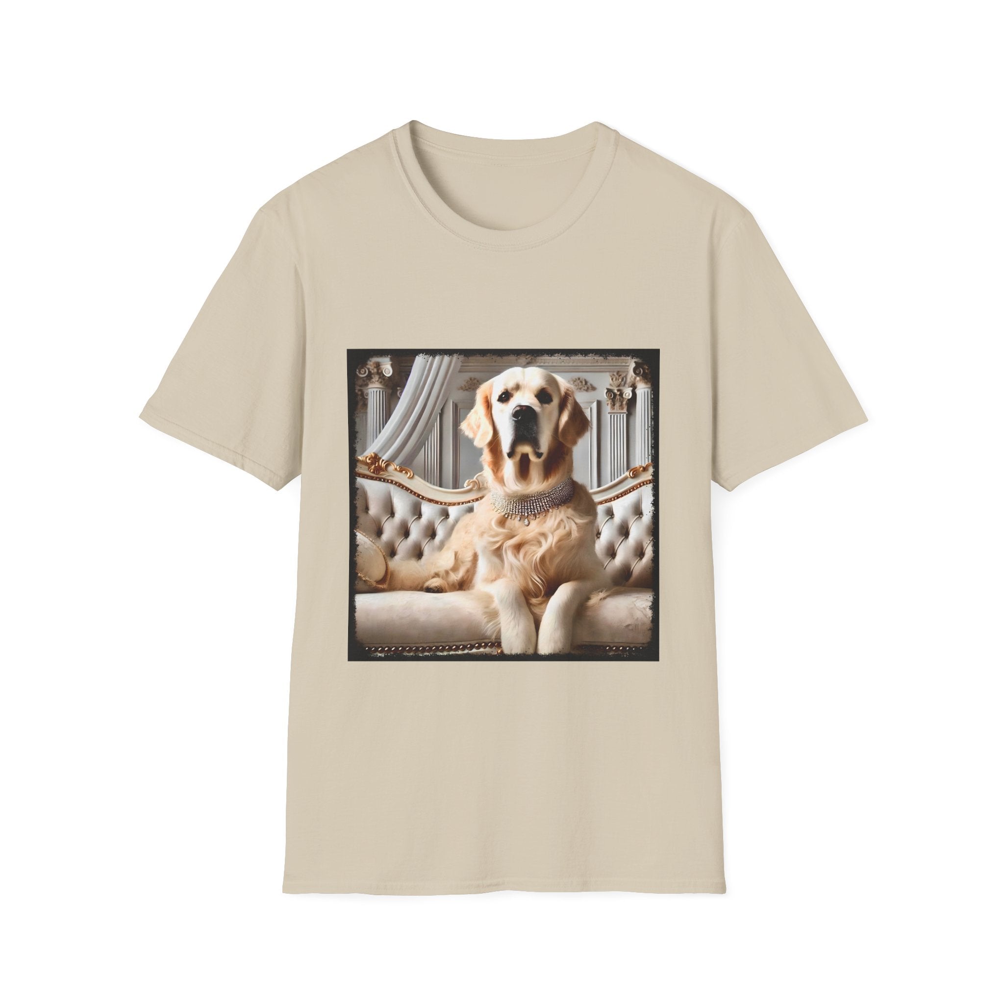 Golden Retriever Supreme Style design dog lover unisex t-shirt in sand