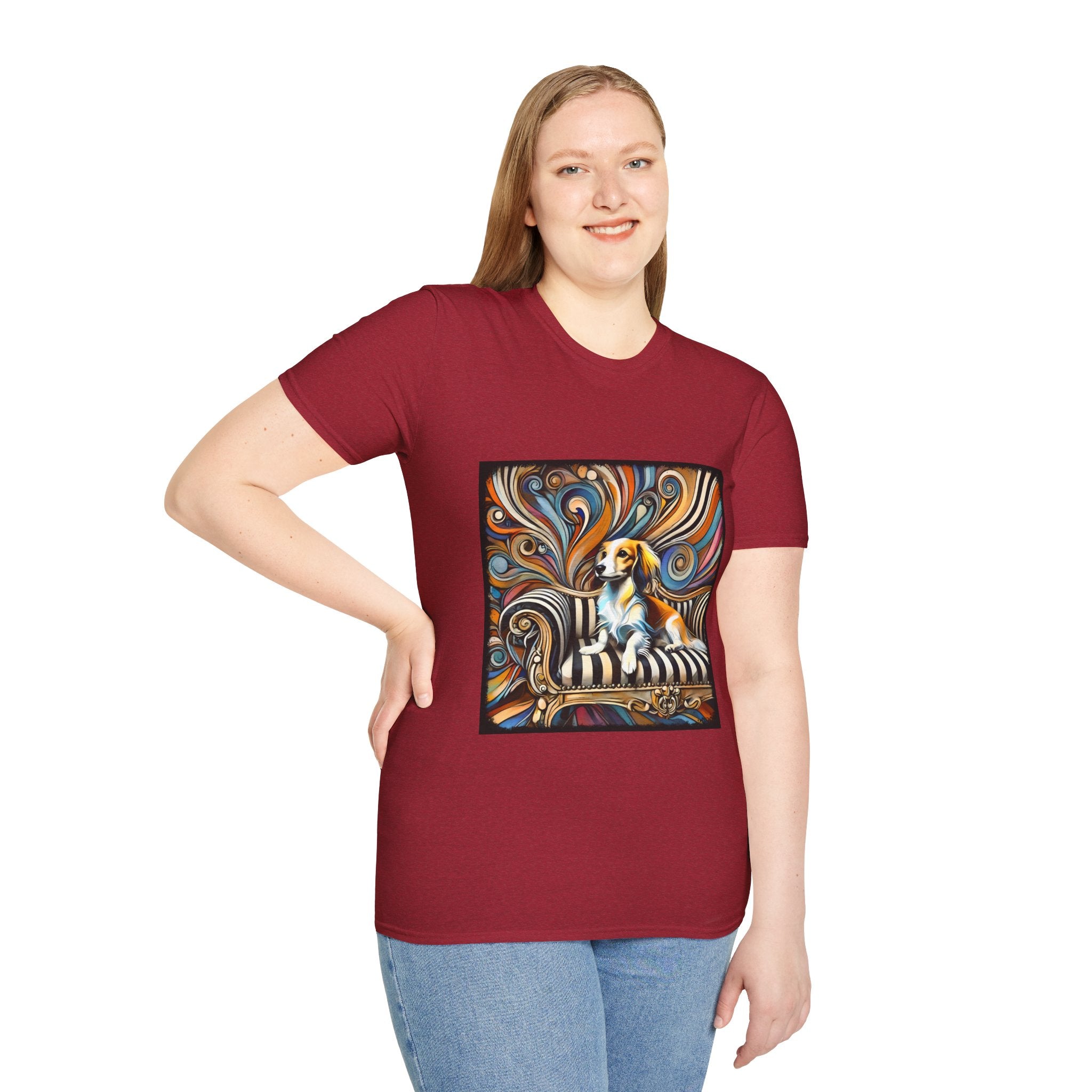 Dachshund Chic Swirl | Unisex Dog T-Shirt