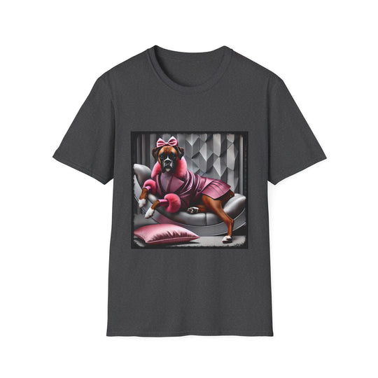 Boxer Viral Muse design dog lover unisex t-shirt in dark heather