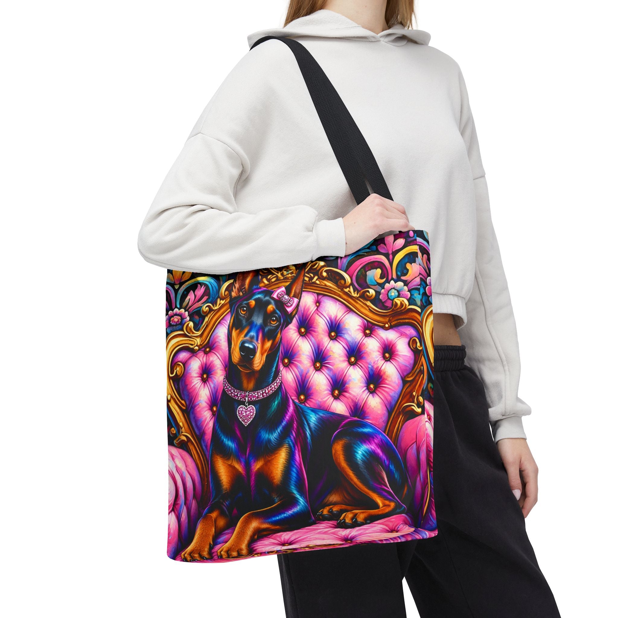Doberman Pinscher Tote Bag | Rococo Romance Dog Lover Gift
