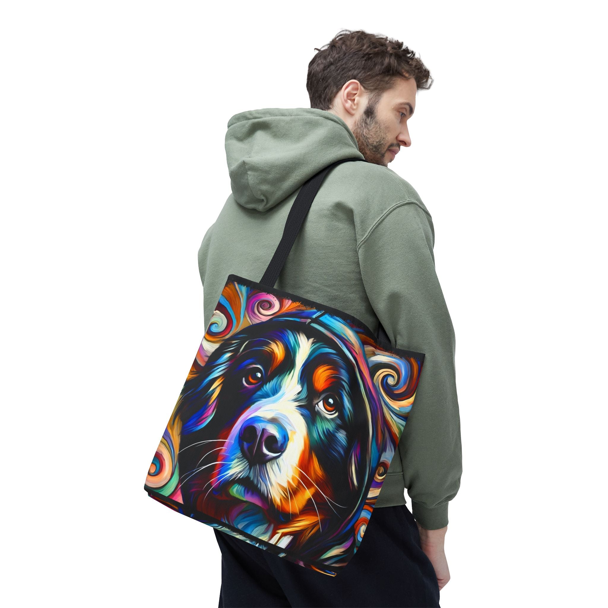 Bernese Mountain Dog Tote Bag | Relaxed Swirl Dog Lover Gift