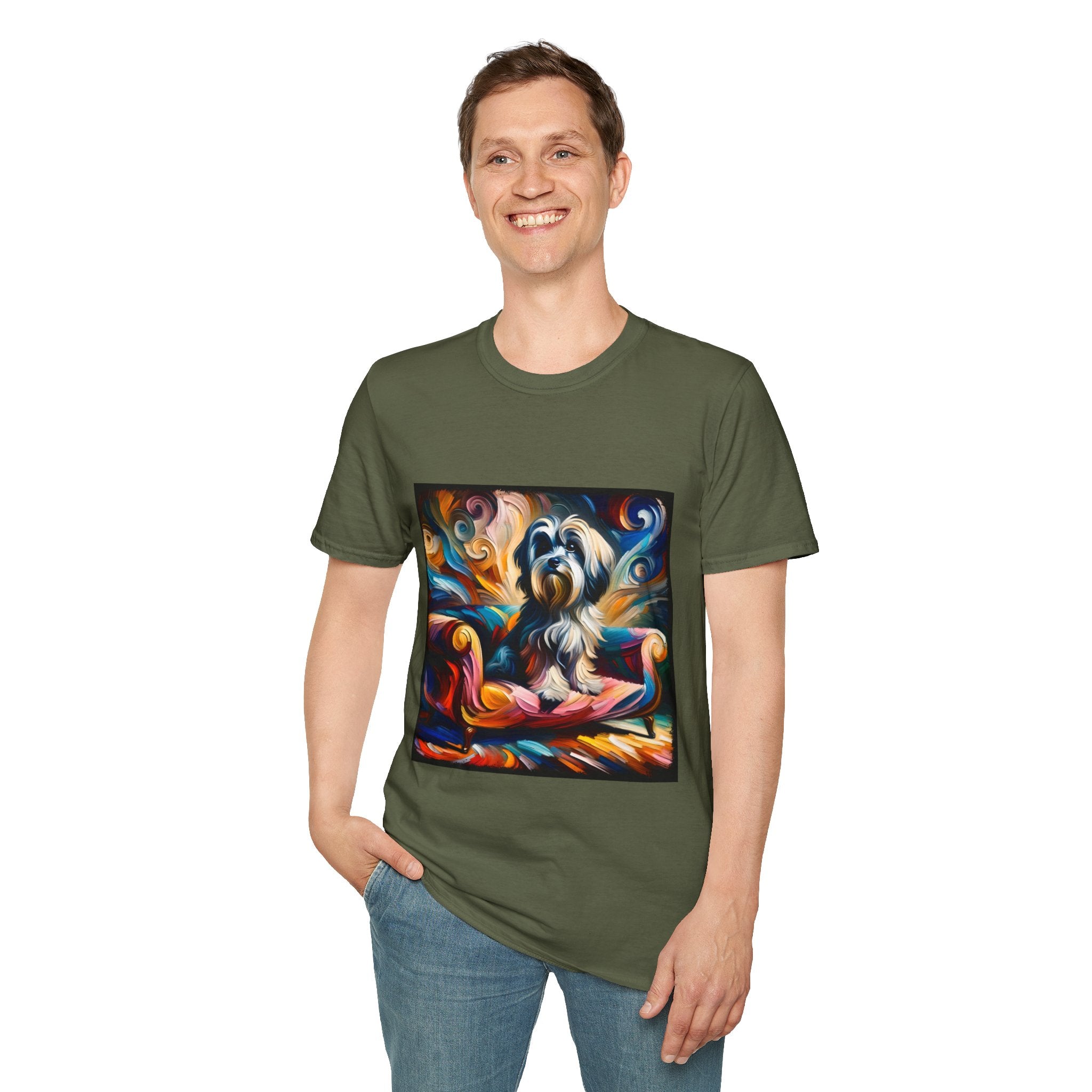 Havanese Blaze Swirl |  Unisex Dog T-Shirt