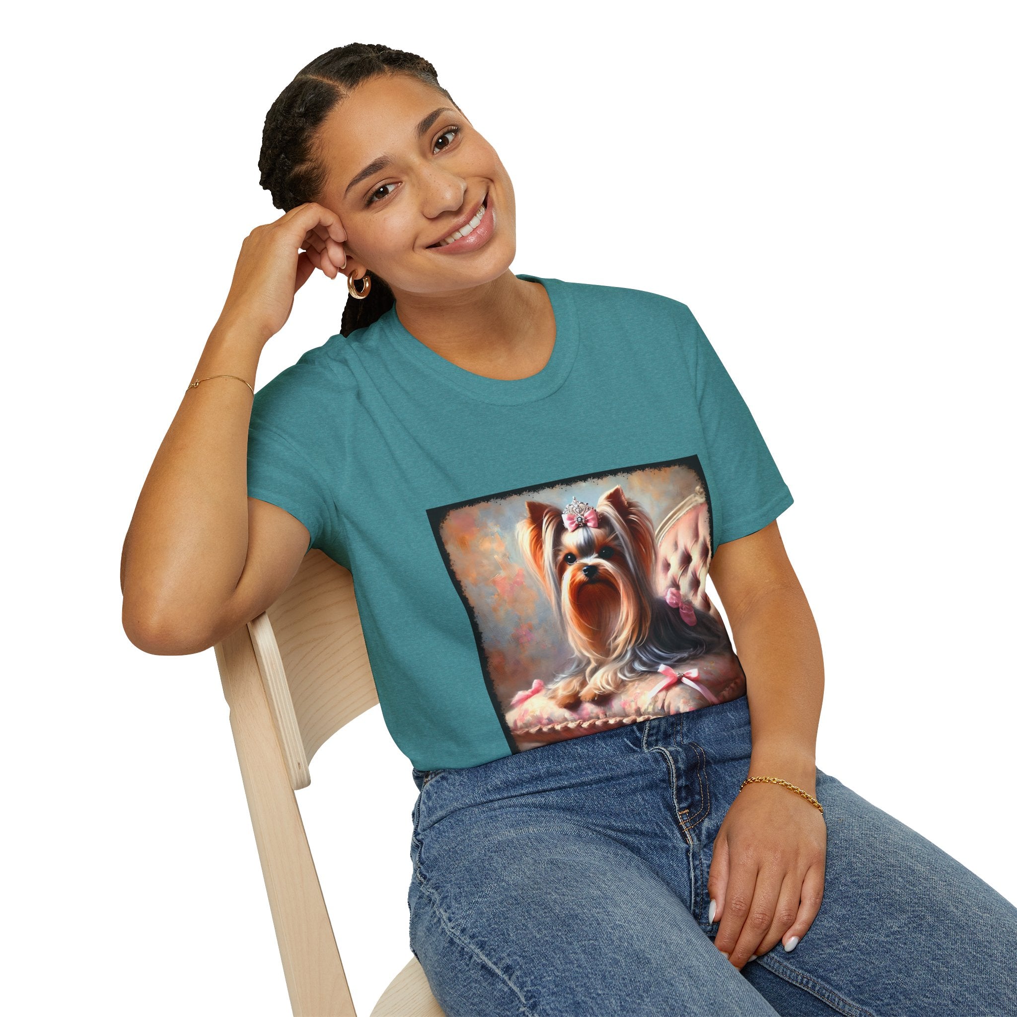 Yorkshire Terrier Bows and Diamonds Classic | Unisex Dog T-Shirt