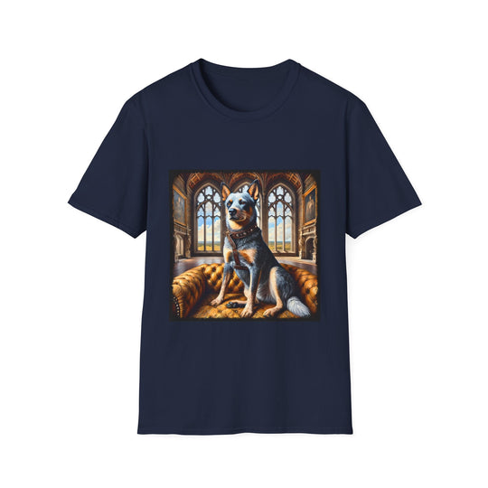Australian Cattle Dog Distiguished Gentleman design dog lover unisex t-shirt in navy