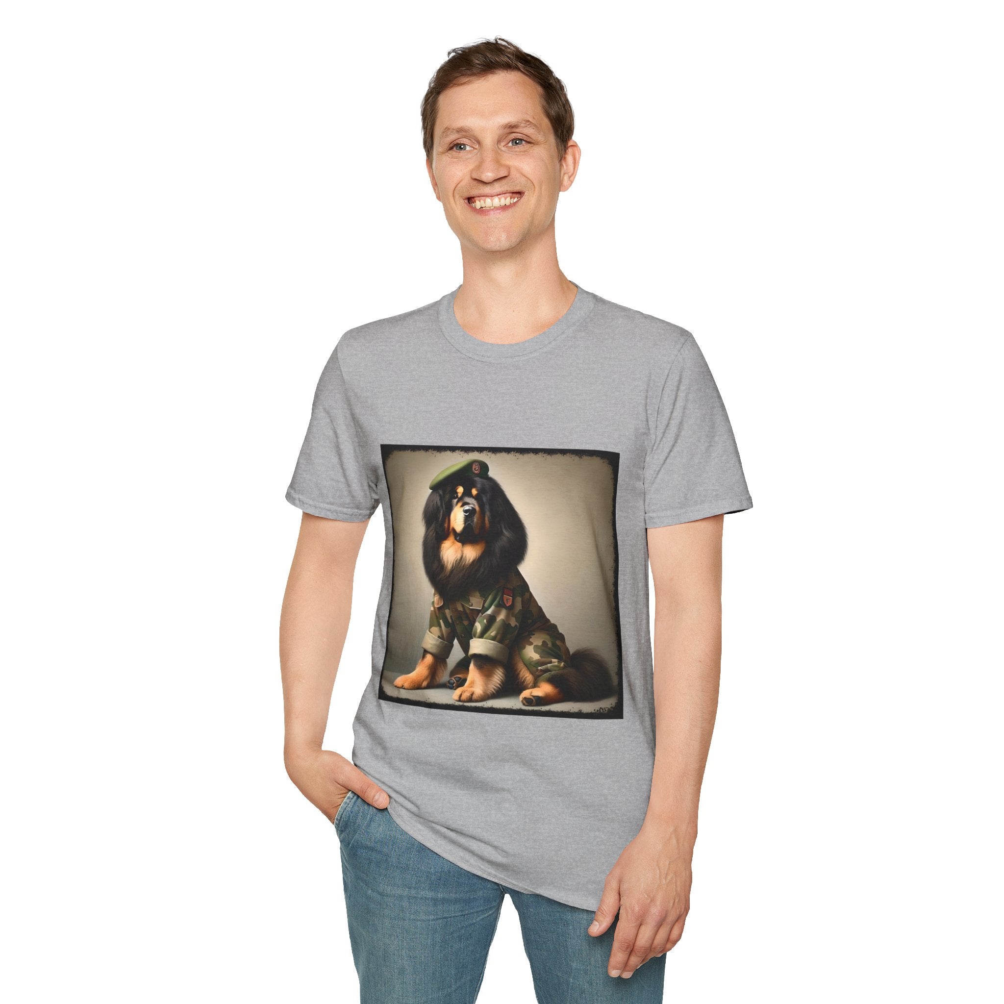 Tibetan Mastiff Camo Cutie | Unisex Dog T-Shirt