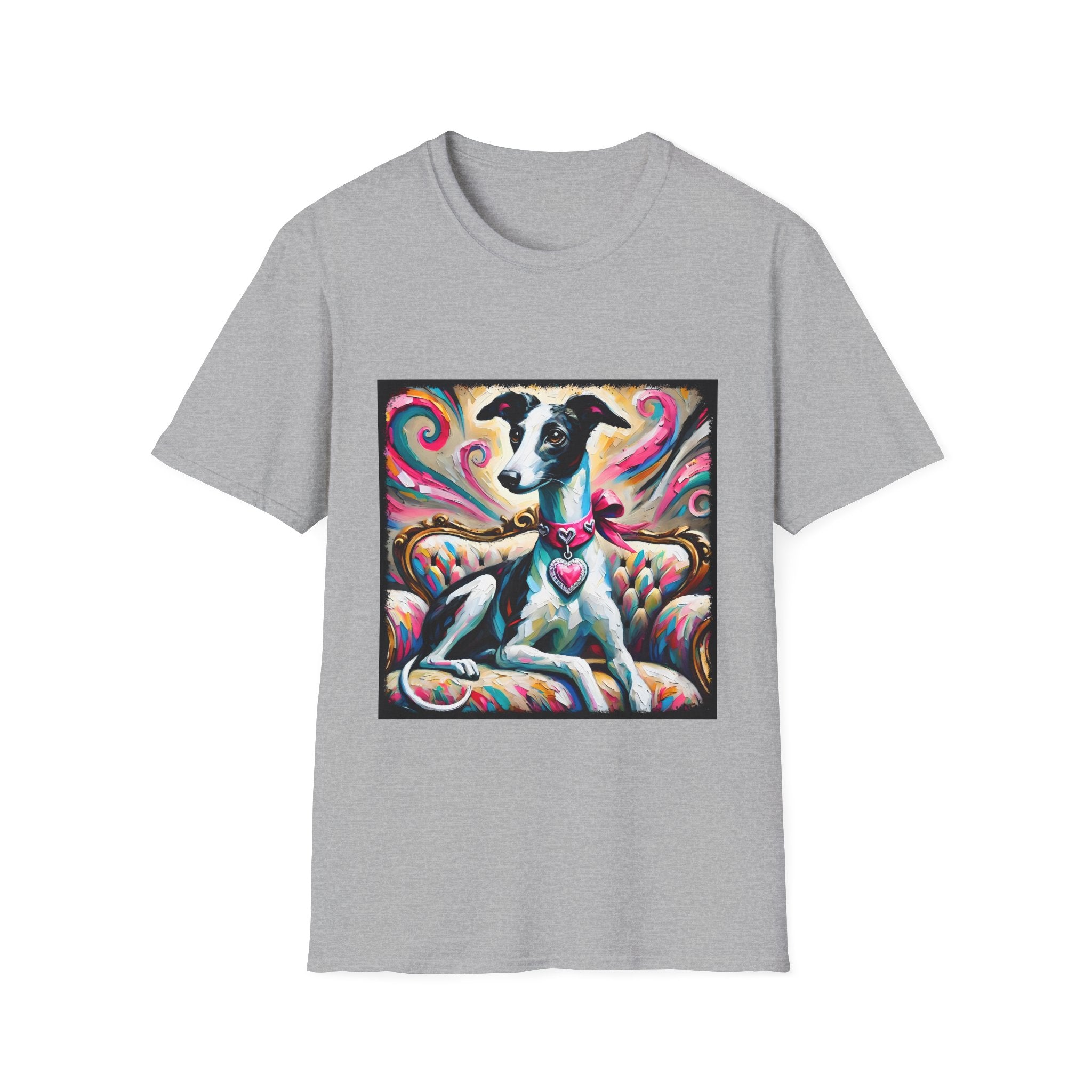 Greyhound Pink Heart Classic | Unisex Dog T-Shirt