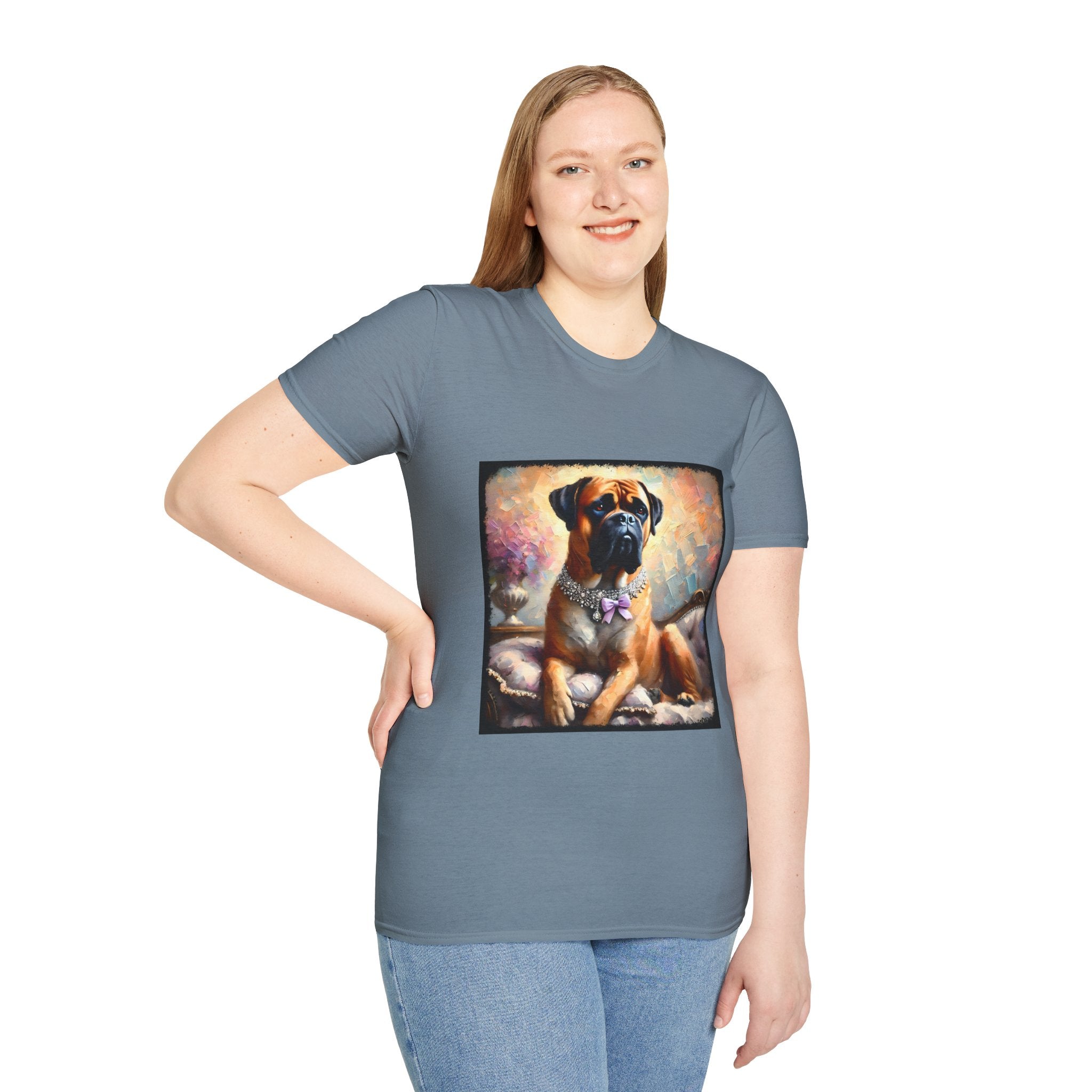 Bullmastiff Purple Bow Classic | Unisex Dog T-Shirt