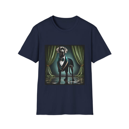 Great Dane Pageant Hound design dog lover unisex t-shirt in navy