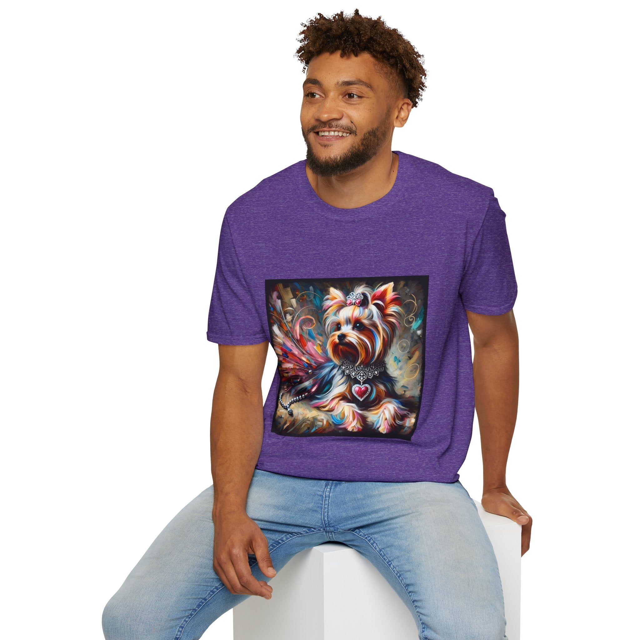 Yorkshire Terrier Diamond Heart Classic | Unisex Dog T-Shirt
