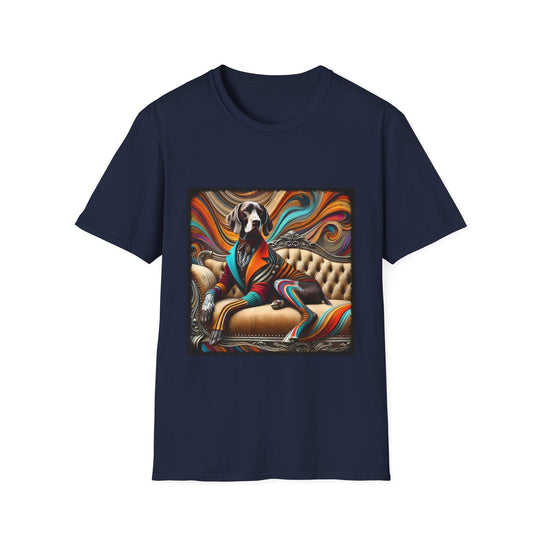 German Shorthaired Pointer Warm Rocker design dog lover unisex t-shirt in navy