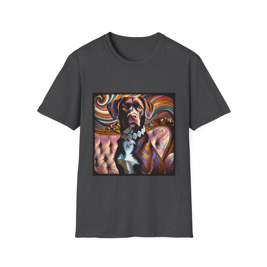 Labrador Retriever Vivid Swirl design dog lover unisex t-shirt in dark heather