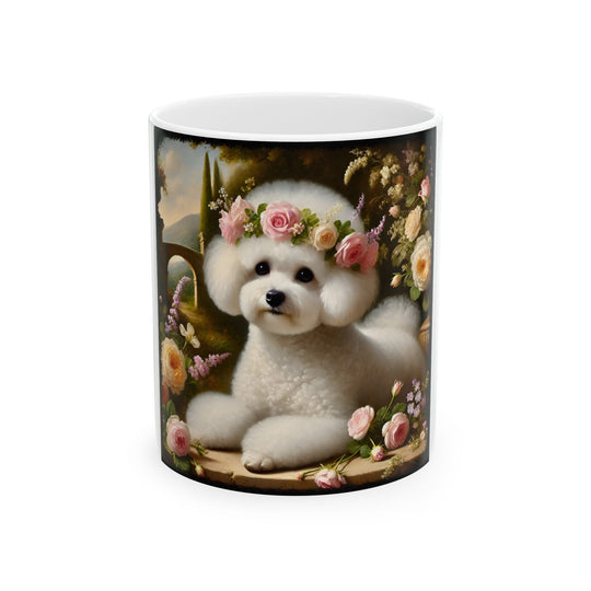 Bichon Frise Botanical Beauty Dog Themed Ceramic Mug ceramic mug
