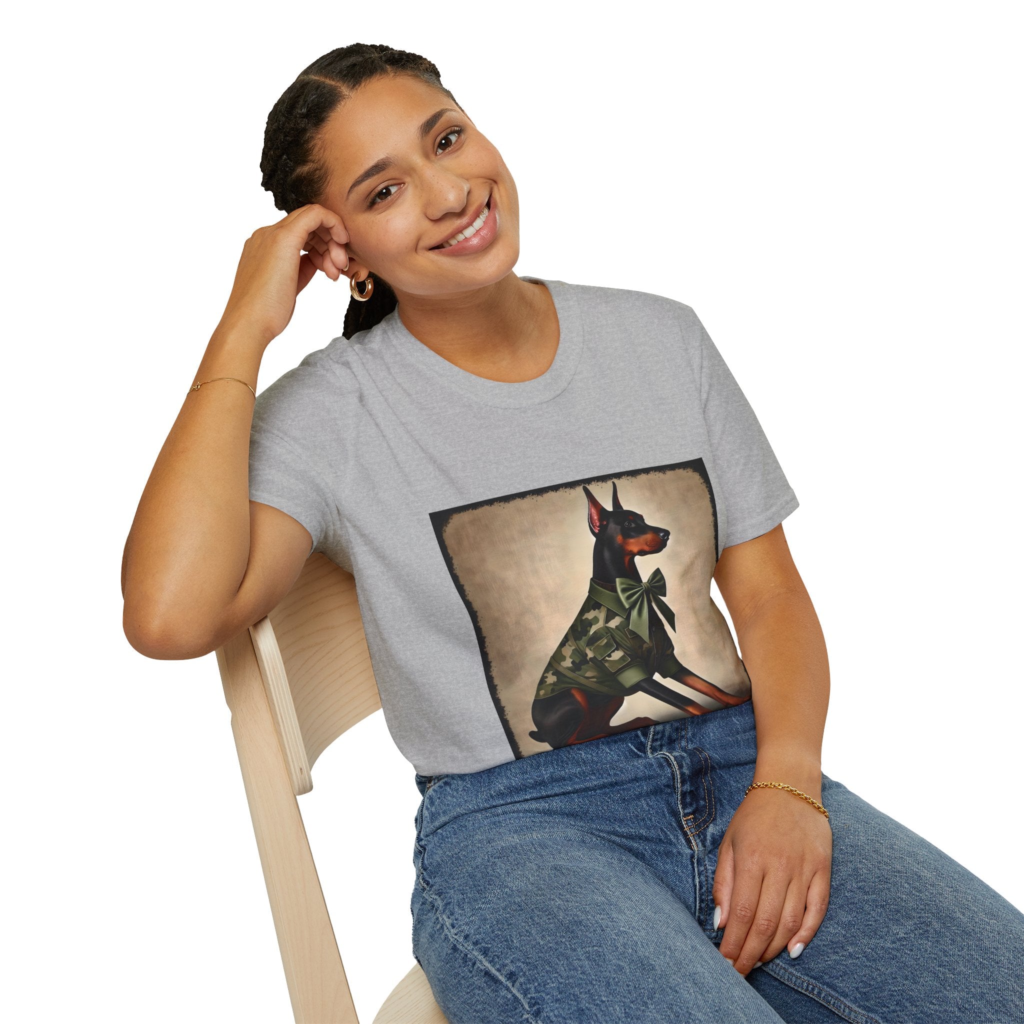 Doberman Pinscher Camo Cutie | Unisex Dog T-Shirt