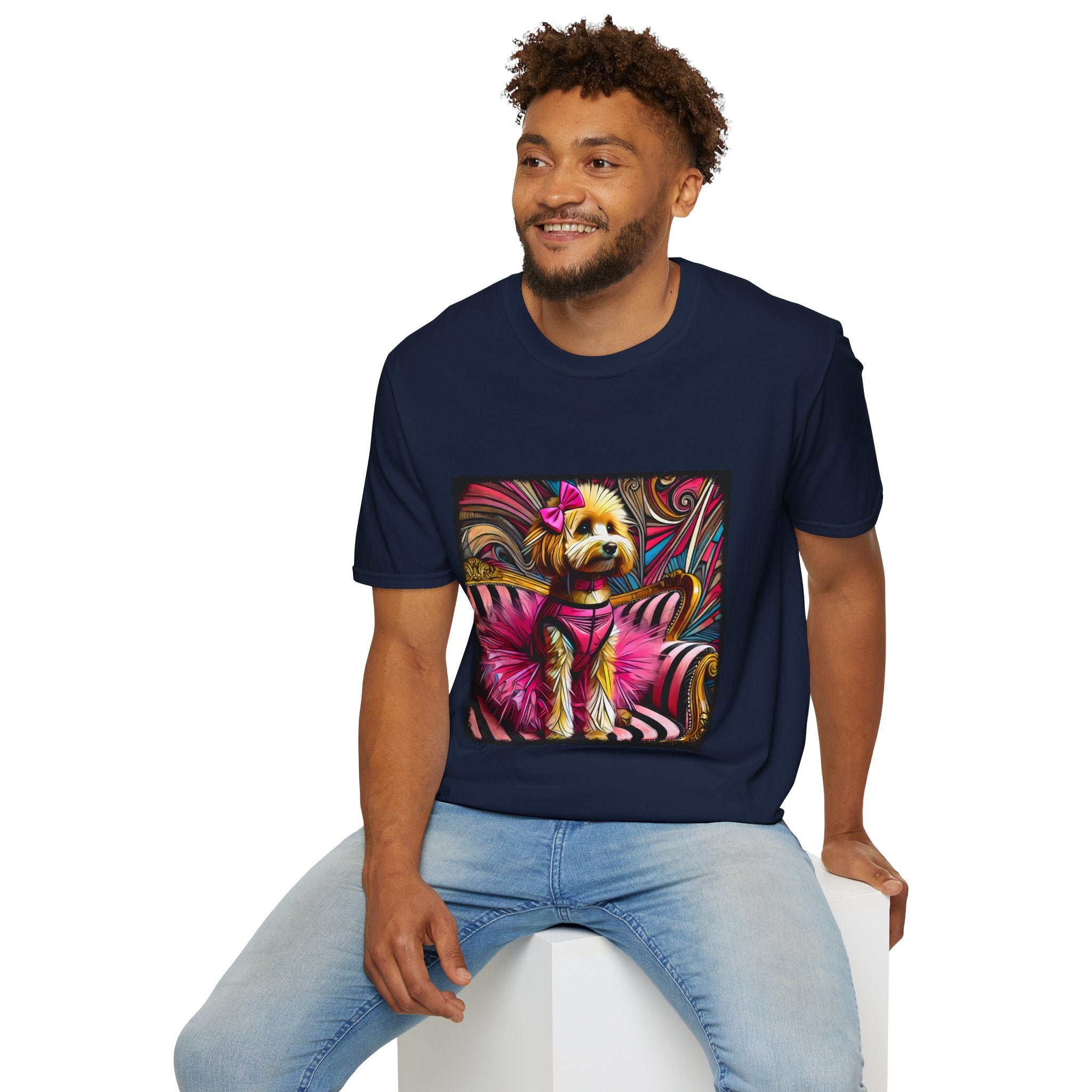 Goldendoodle Pink Rocker | Unisex Dog T-Shirt