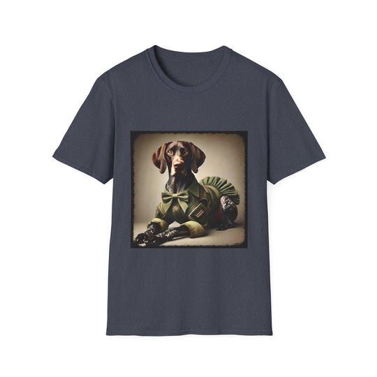 German Shorthaired Pointer Camo Princess design dog lover unisex t-shirt in heather navy