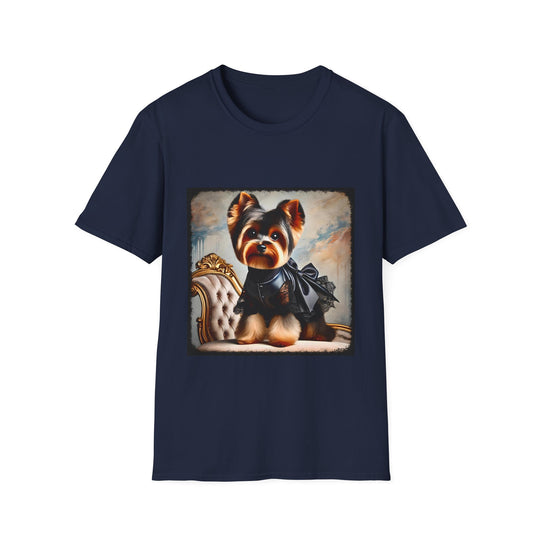 Yorkshire Terrier Viral Vixen design dog lover unisex t-shirt in navy