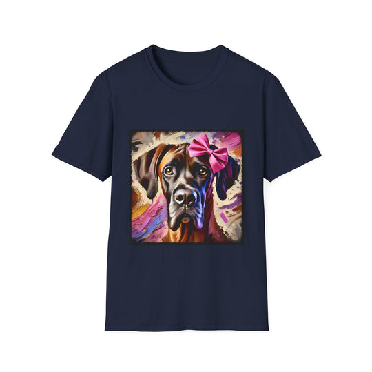 Great Dane Warm Classic design dog lover unisex t-shirt in navy
