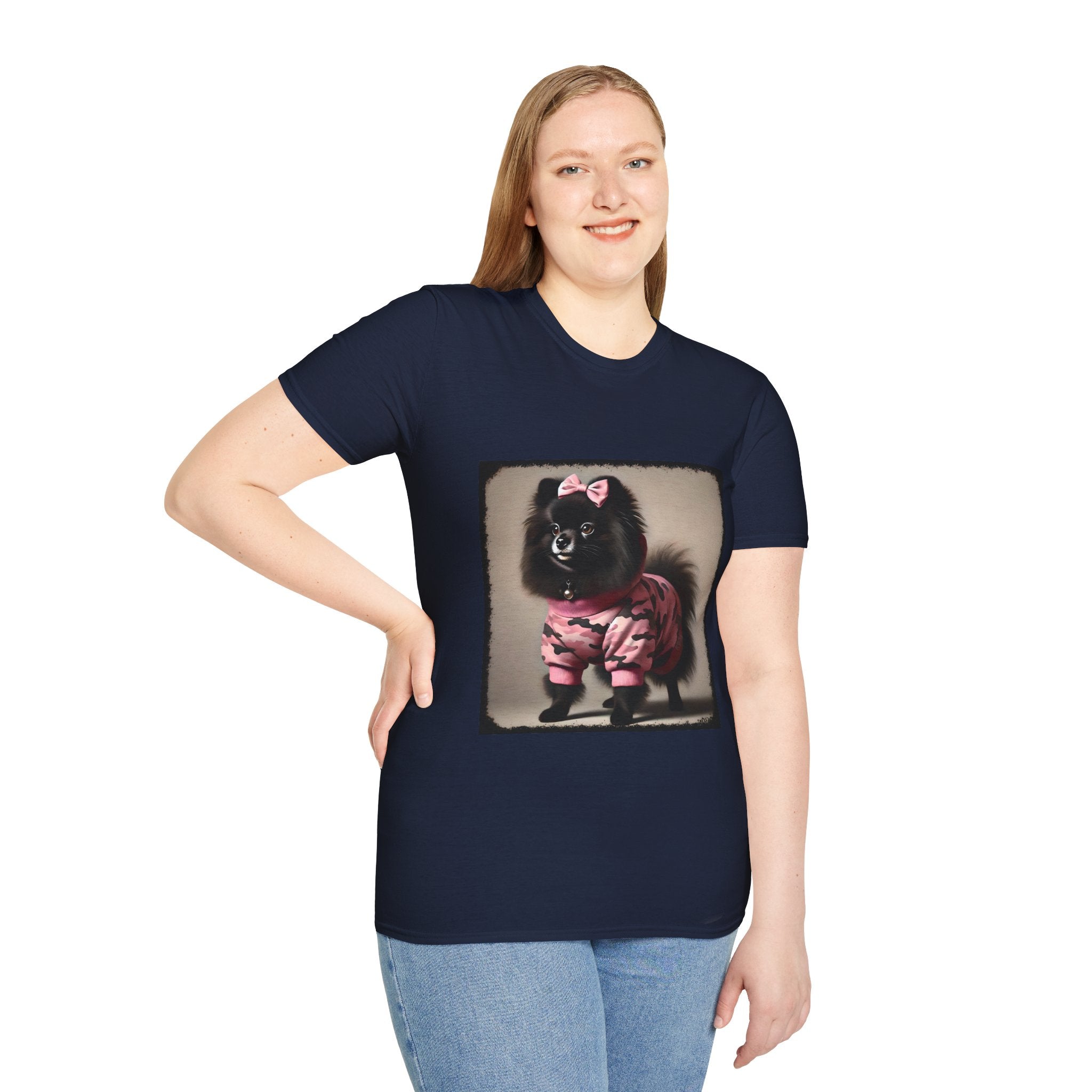 Pomeranian Pink Camo Cutie | Unisex Dog T-Shirt