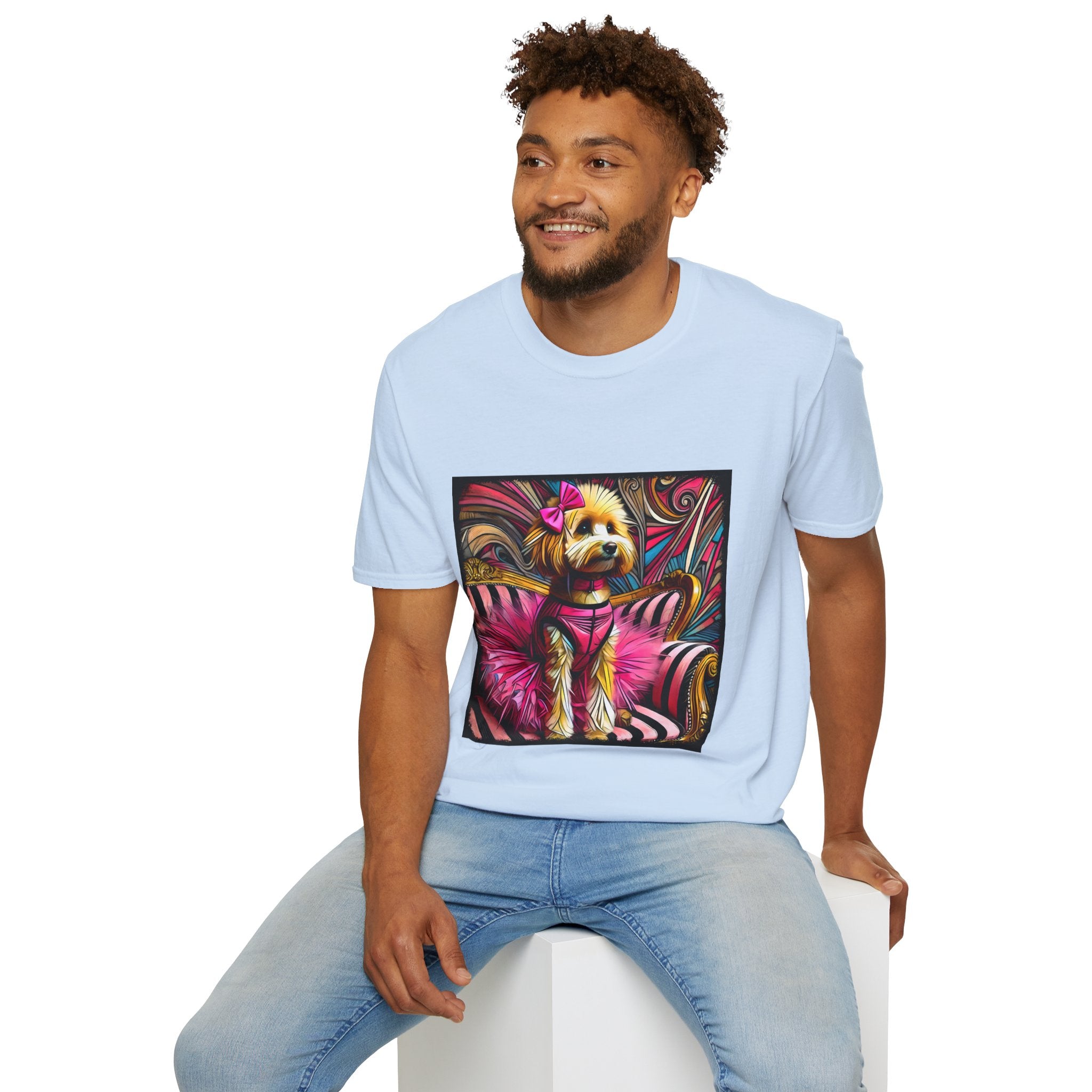 Goldendoodle Pink Rocker | Unisex Dog T-Shirt