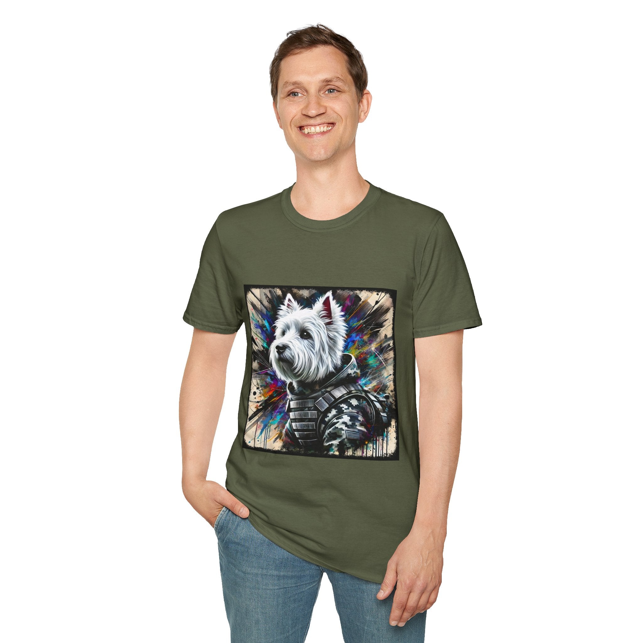 West Highland White Terrier Bold Camo Classic | Unisex Dog T-Shirt