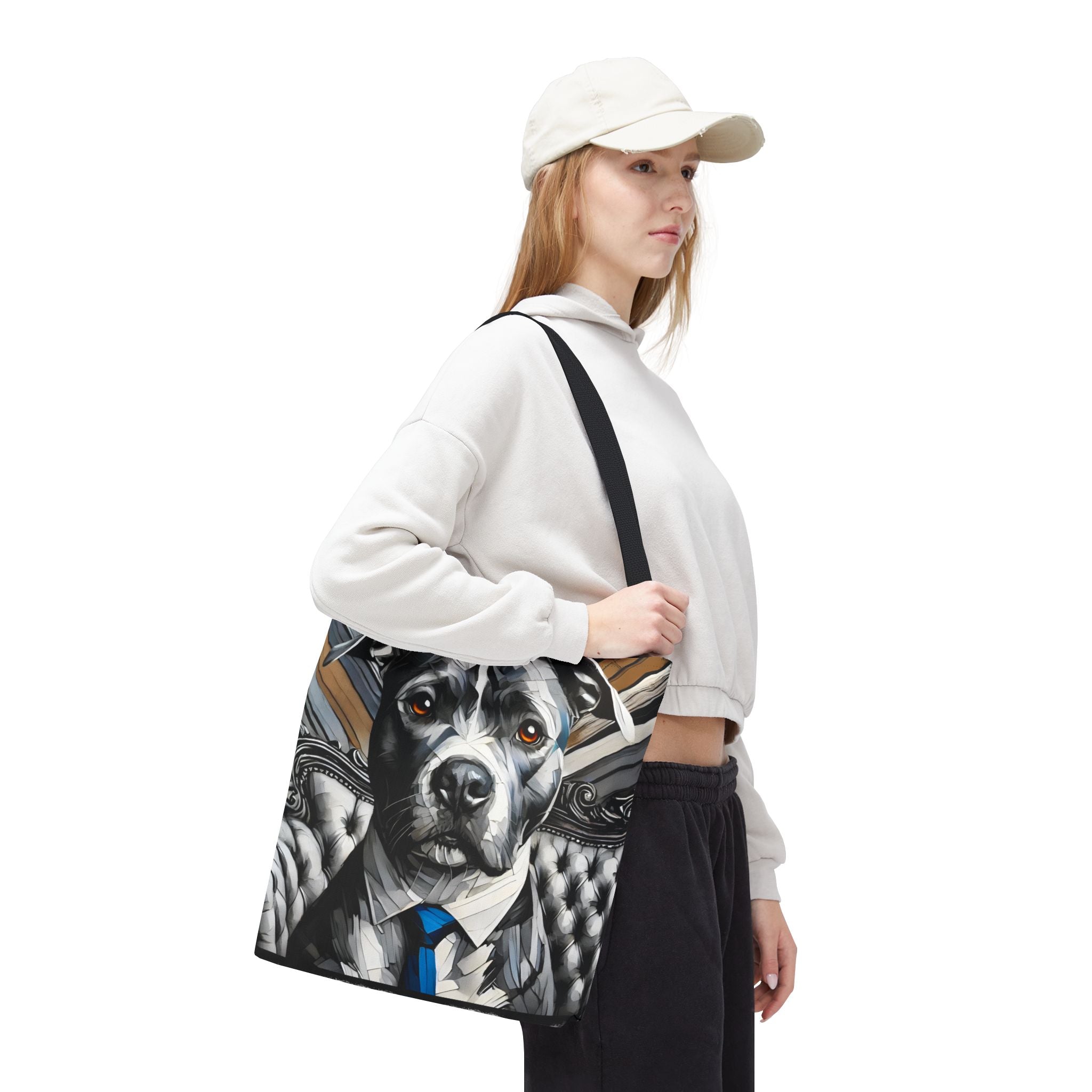 American Pit Bull Terrier Tote Bag | B&W Bold Eyes Dog Lover Gift